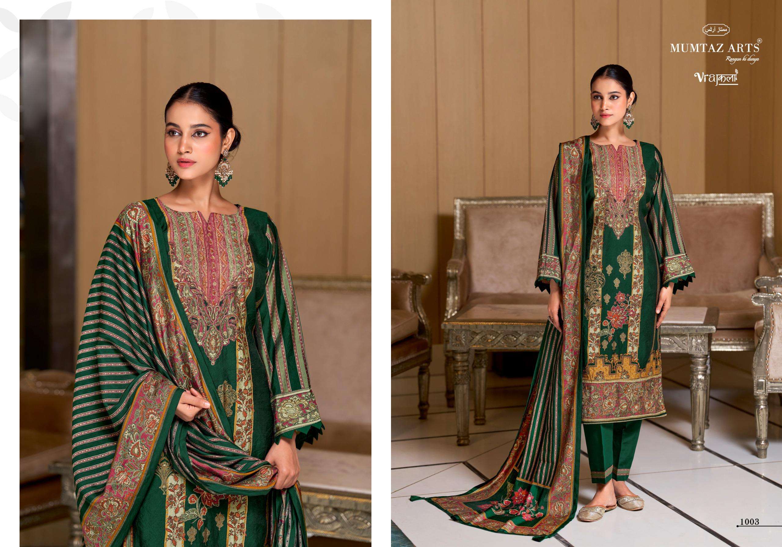 MUMTAZ ARTS MISHTI MOODS MUSLIN DIGITAL PRINT WITH FANCY WORK SUIT