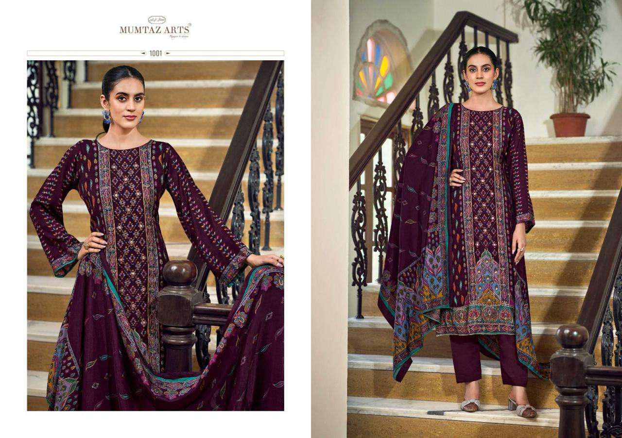 MUMTAZ ARTS TANYA VISCOSE DIGITAL PRINT WITH HAND WORK SUIT