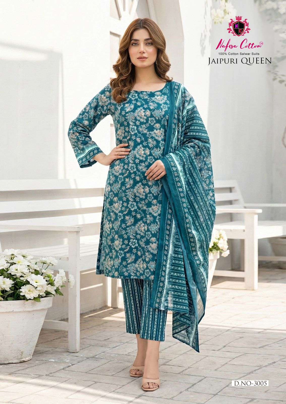 NAFISA COTTON JAIPURI QUEEN VOL 3 COTTON DIGITAL PRINT SALWAR SUIT