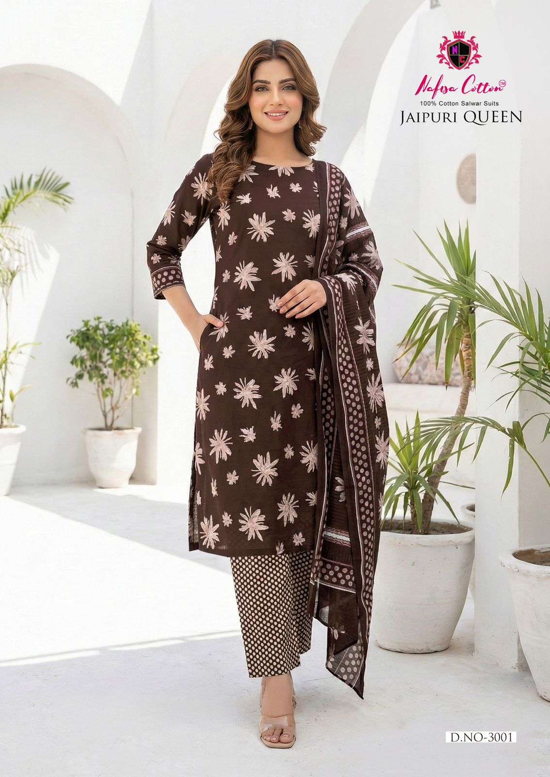 NAFISA COTTON JAIPURI QUEEN VOL 3 COTTON DIGITAL PRINT SALWAR SUIT
