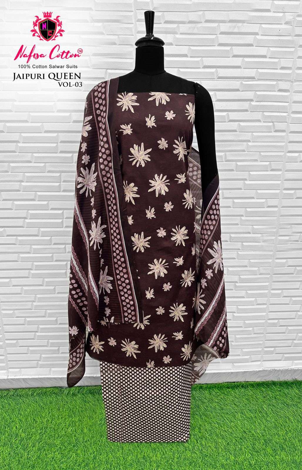 NAFISA COTTON JAIPURI QUEEN VOL 3 COTTON DIGITAL PRINT SALWAR SUIT
