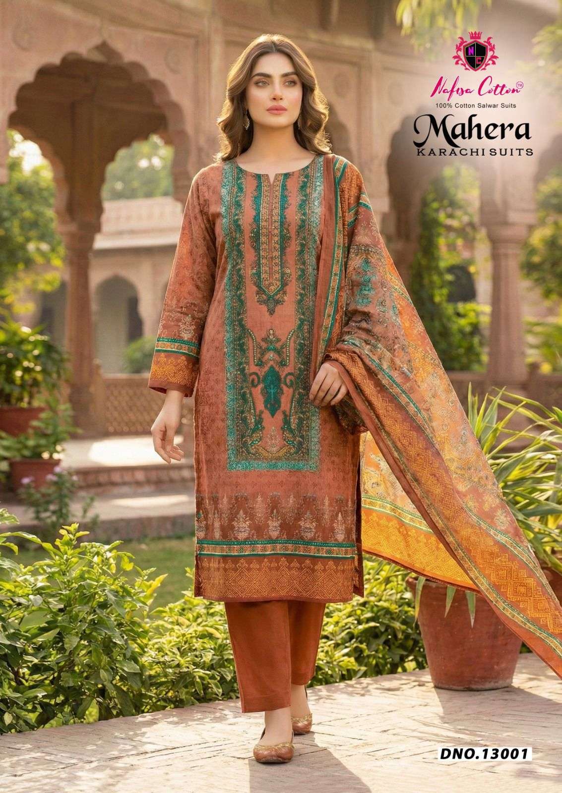NAFISA COTTON MAHERA KARACHI SUITS VOL 13 COTTON DIGITAL PRINTS SALWAR SUIT