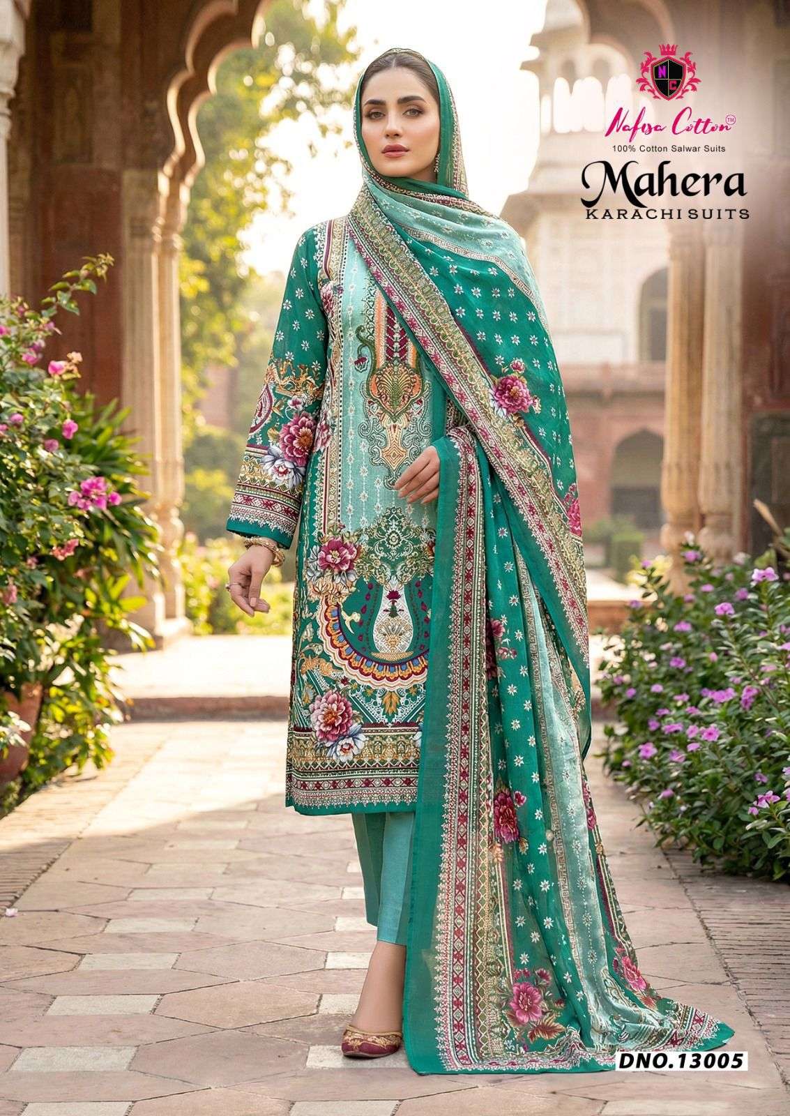 NAFISA COTTON MAHERA KARACHI SUITS VOL 13 COTTON DIGITAL PRINTS SALWAR SUIT