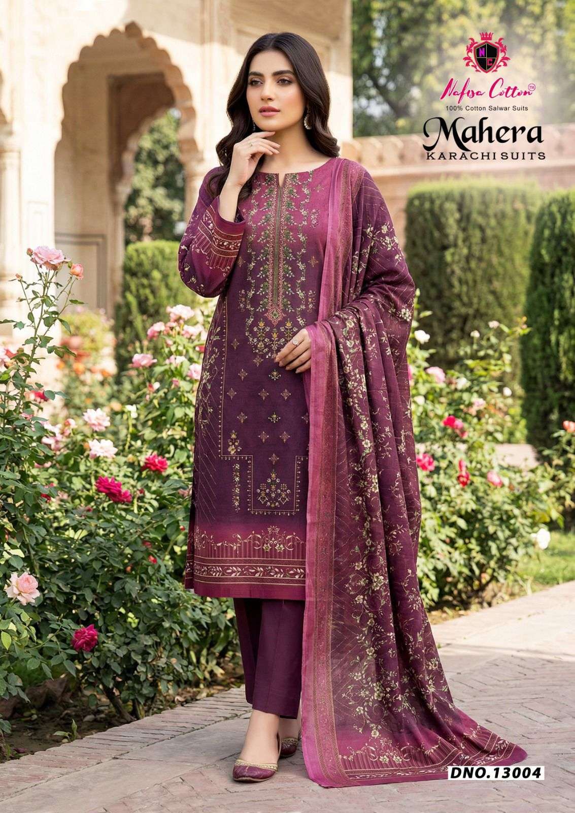 NAFISA COTTON MAHERA KARACHI SUITS VOL 13 COTTON DIGITAL PRINTS SALWAR SUIT