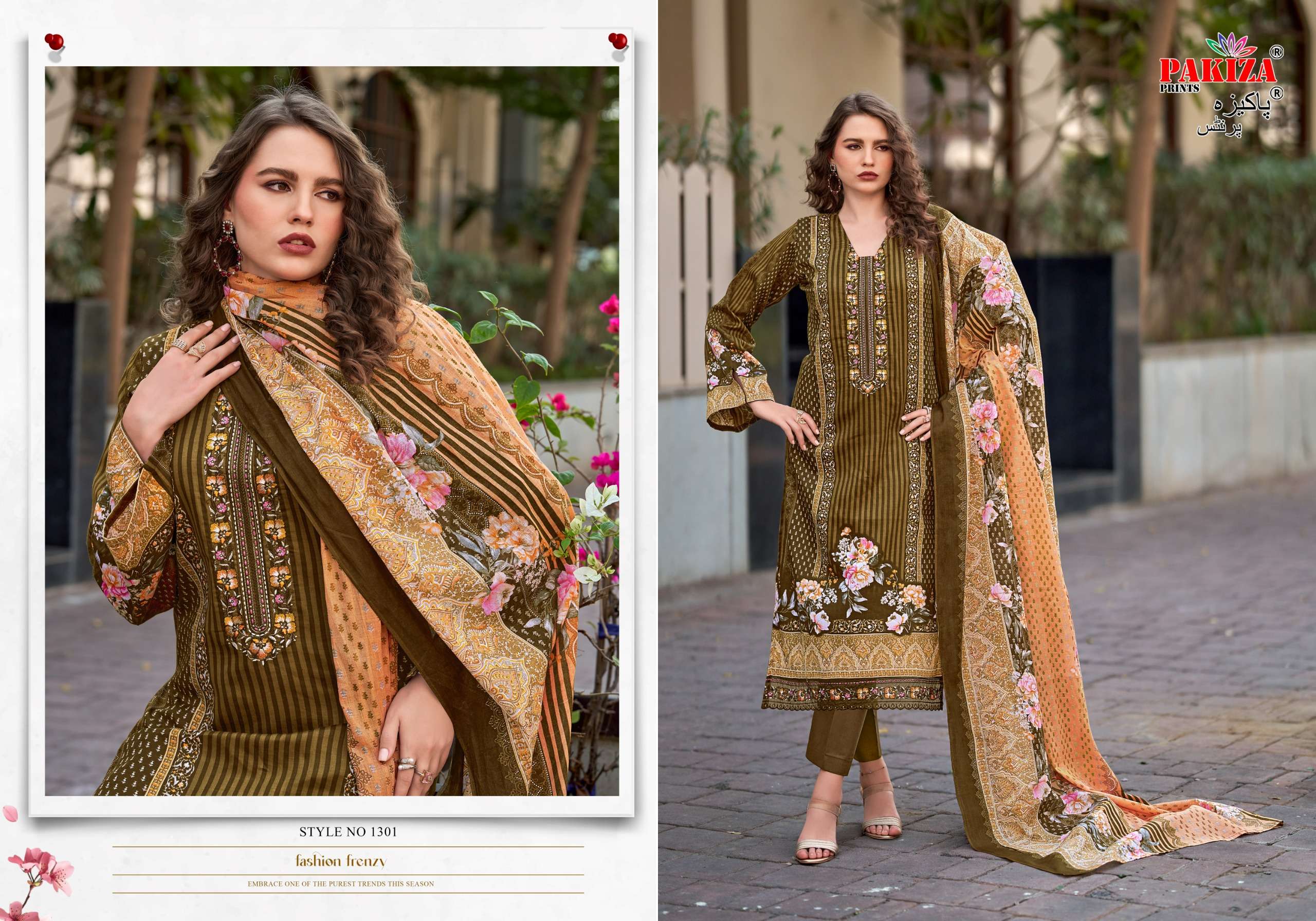 PAKIZA PRINTS FARMAISH VOL 13 JAM SATIN FANCY KASHMIRI EMBROIDERY WORK SUIT