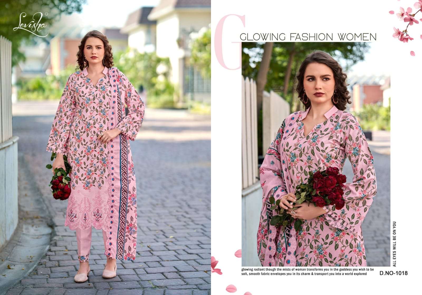 LEVISHA NAWAZISH LAWN COTTON DIGITAL PRINT WITH FANCY EMBROIDERY WORK SUIT