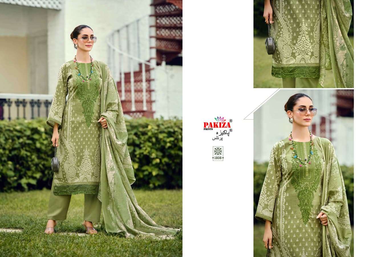 PAKIZA PRINTS ZEENAT VOL 18 LAWN COTTON FANCY KASHMIRI EMBROIDERY WORK SUIT