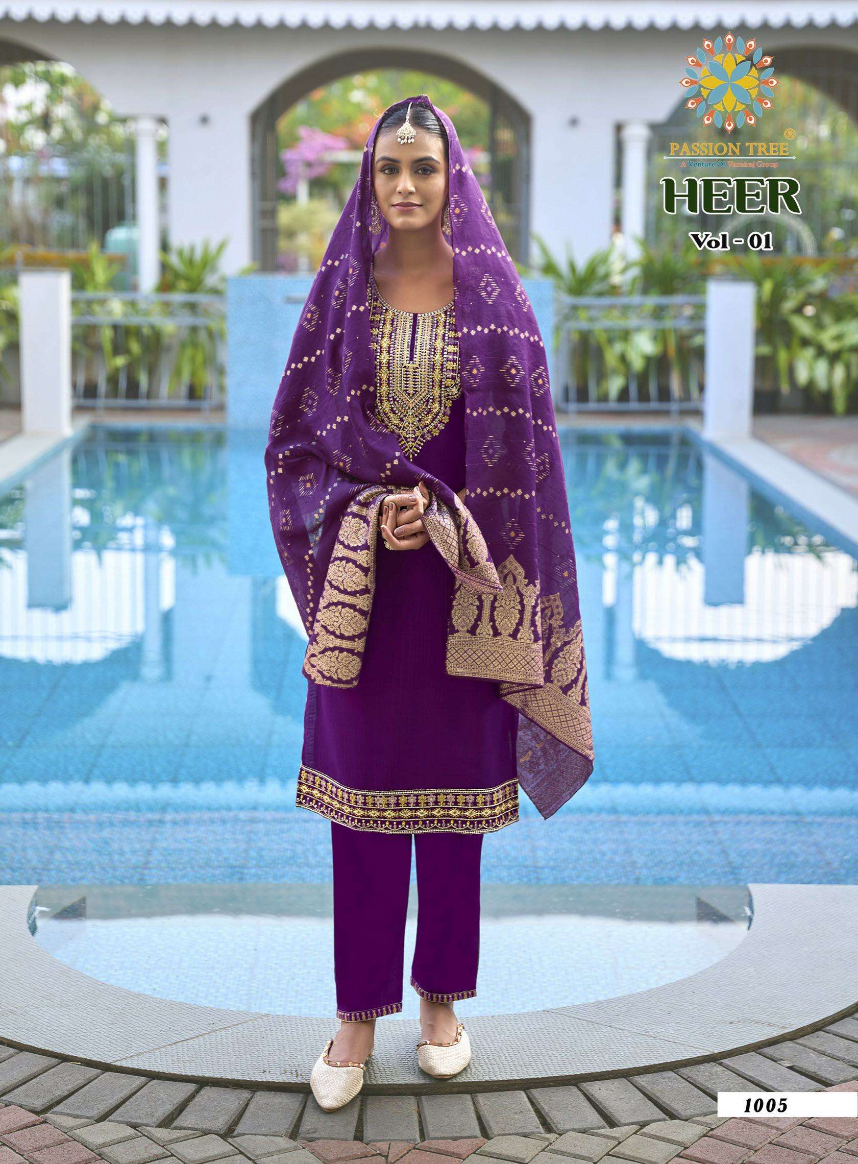 PASSION TREE HEER VOL 1 STRAIGHT TOP WITH PANT & DUPATTA COMBO SET