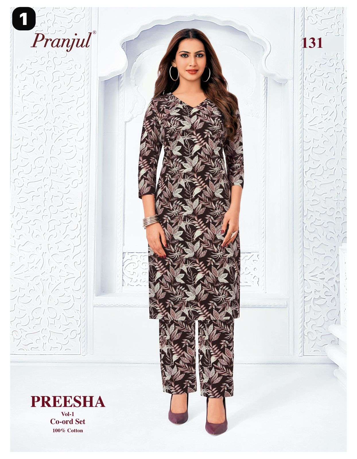  PRANJUL FASHION PREESHA VOL 1 COTTON PRINT LADIES KURTI WITH BOTTOM PAIR 