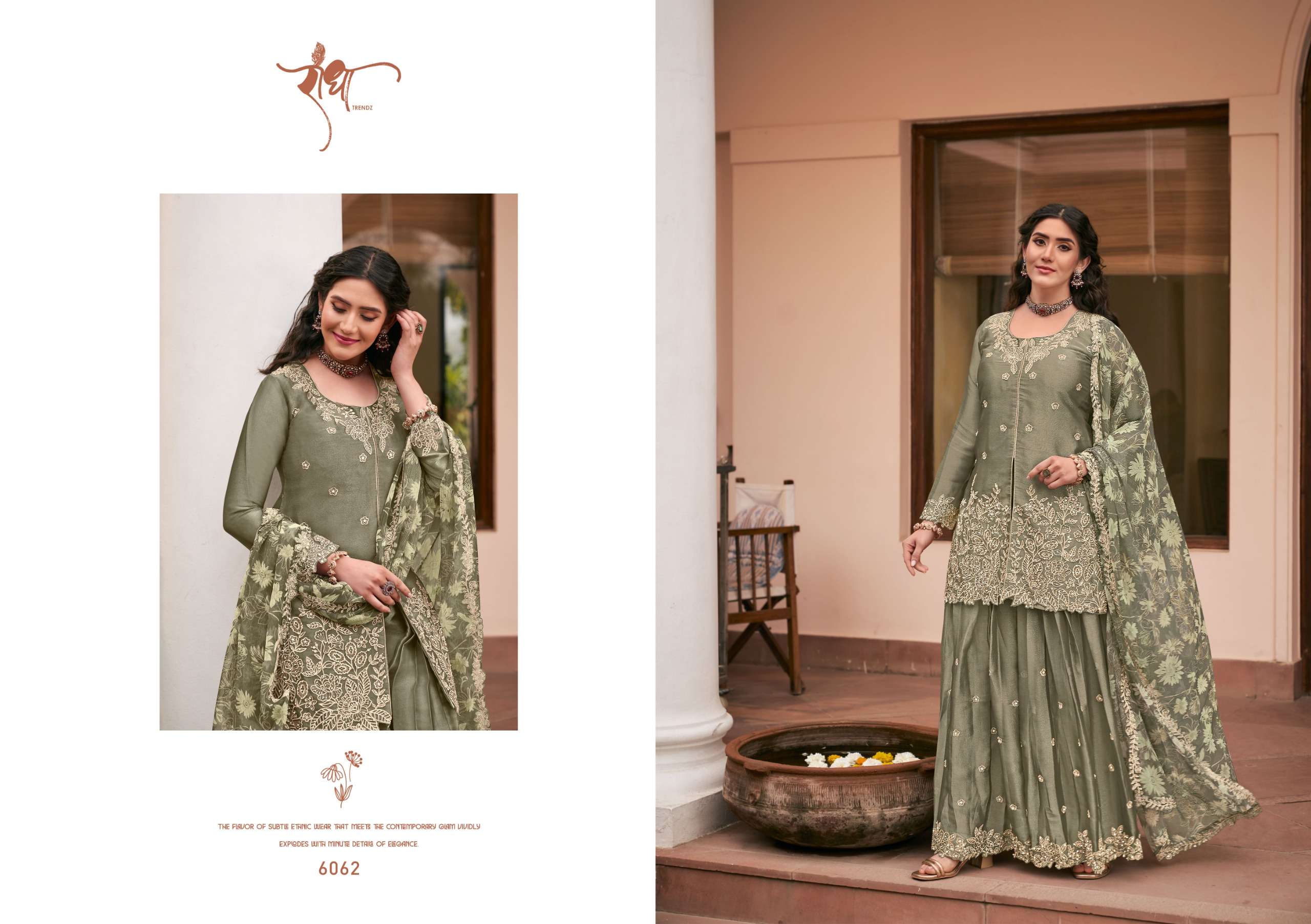 RADHA TRENDZ SONAM SILK HEAVY EMBROIDERD DESIGNER READY MADE LADIES SUIT