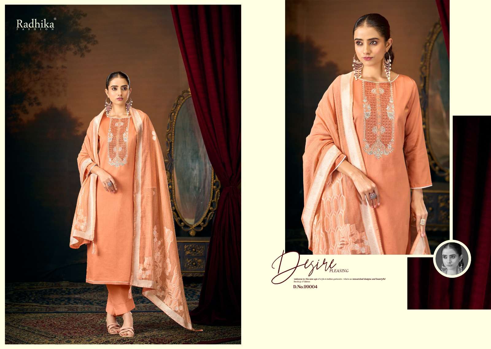 RADHIKA FASHION AZARA CYCLE VOL 6 JAM COTTON FANCY EMBROIDERY WORK SUIT