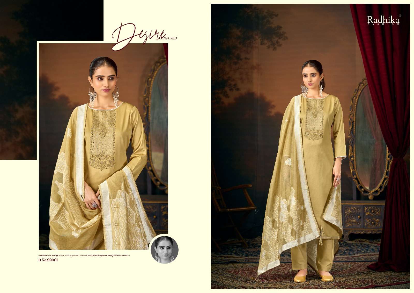 RADHIKA FASHION AZARA CYCLE VOL 6 JAM COTTON FANCY EMBROIDERY WORK SUIT