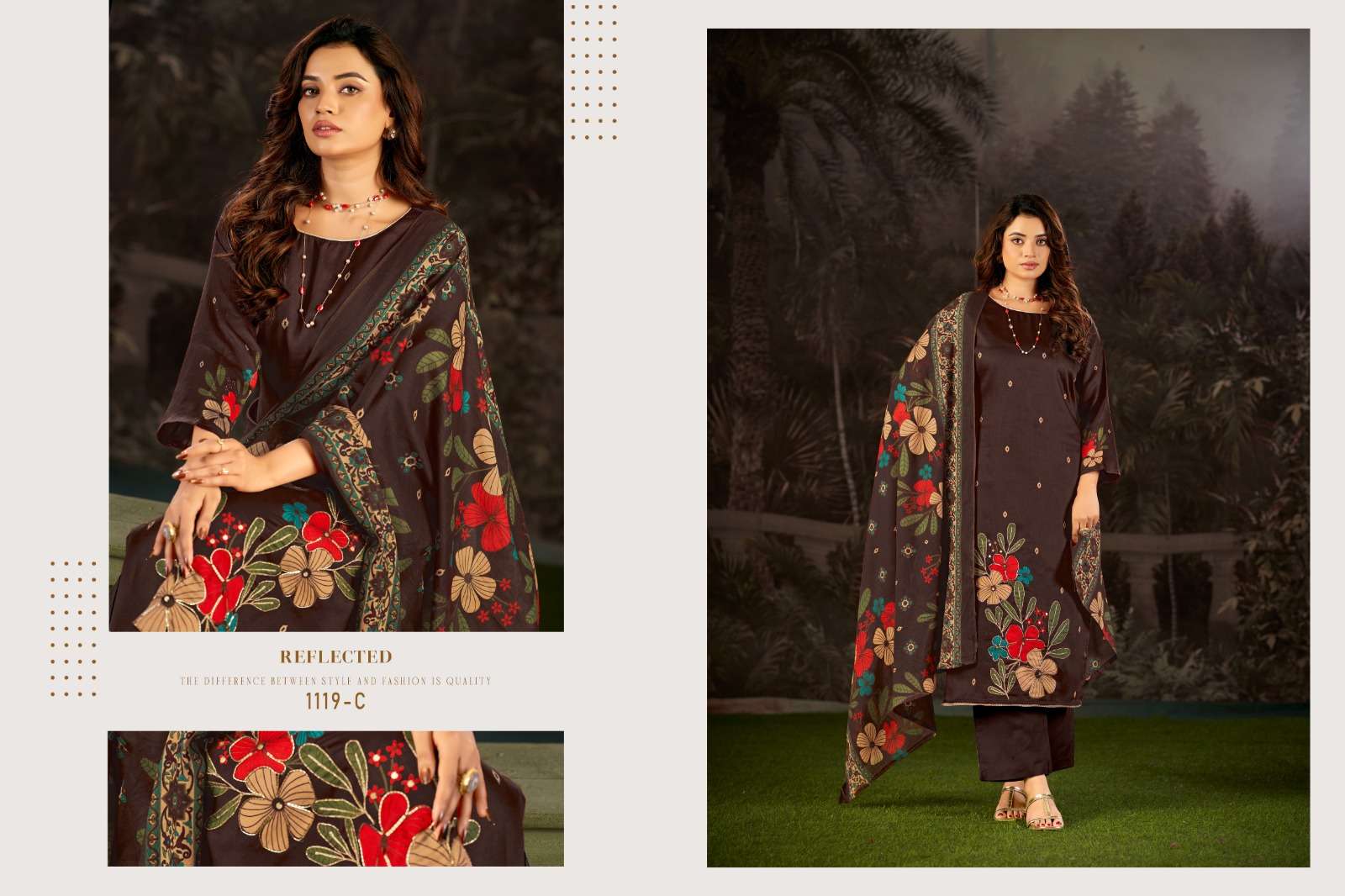 RADHIKA FASHION AZARA KAYKA JAM COTTON PRINT WITH WORK SUIT