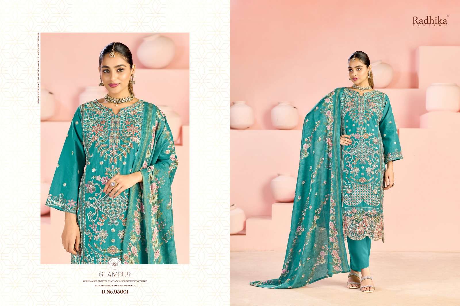 RADHIKA FASHION AZARA ZUBEDA VOL 3 LAWN COTTON FANCY EMBROIDERY WORK SUIT