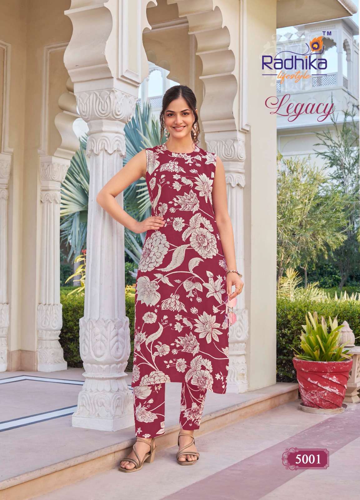 RADHIKA LIFESTYLE LEGACY VOL 5 RAYON PRINTED FANCY LADIES KURTI WITH BOTTOM PAIR 