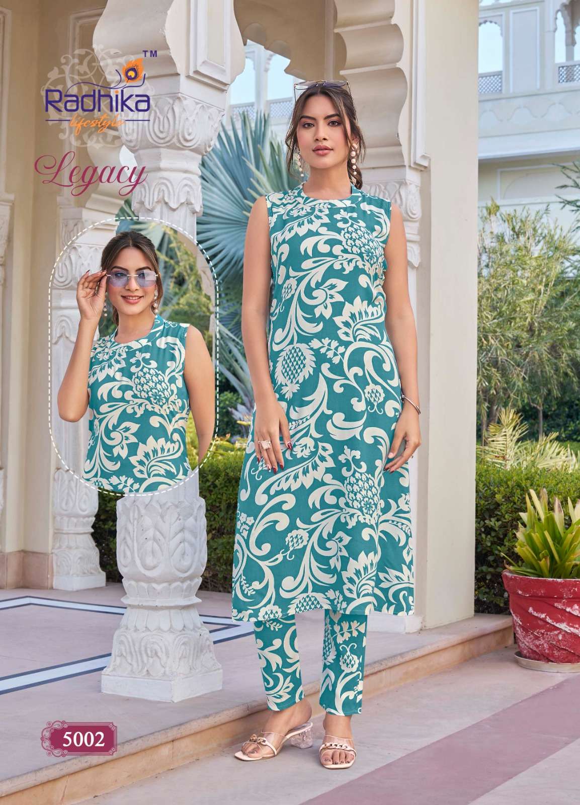 RADHIKA LIFESTYLE LEGACY VOL 5 RAYON PRINTED FANCY LADIES KURTI WITH BOTTOM PAIR 