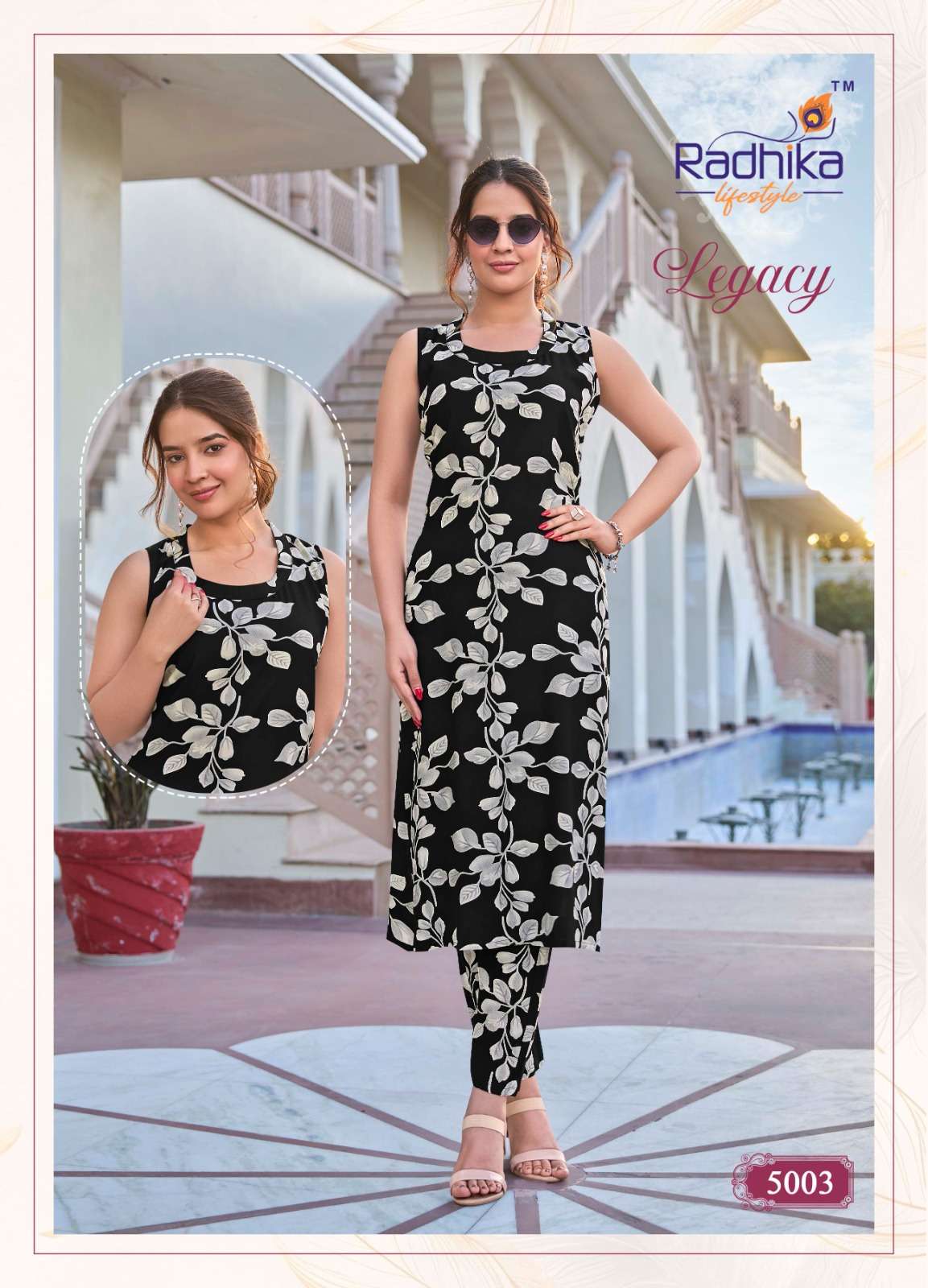 RADHIKA LIFESTYLE LEGACY VOL 5 RAYON PRINTED FANCY LADIES KURTI WITH BOTTOM PAIR 