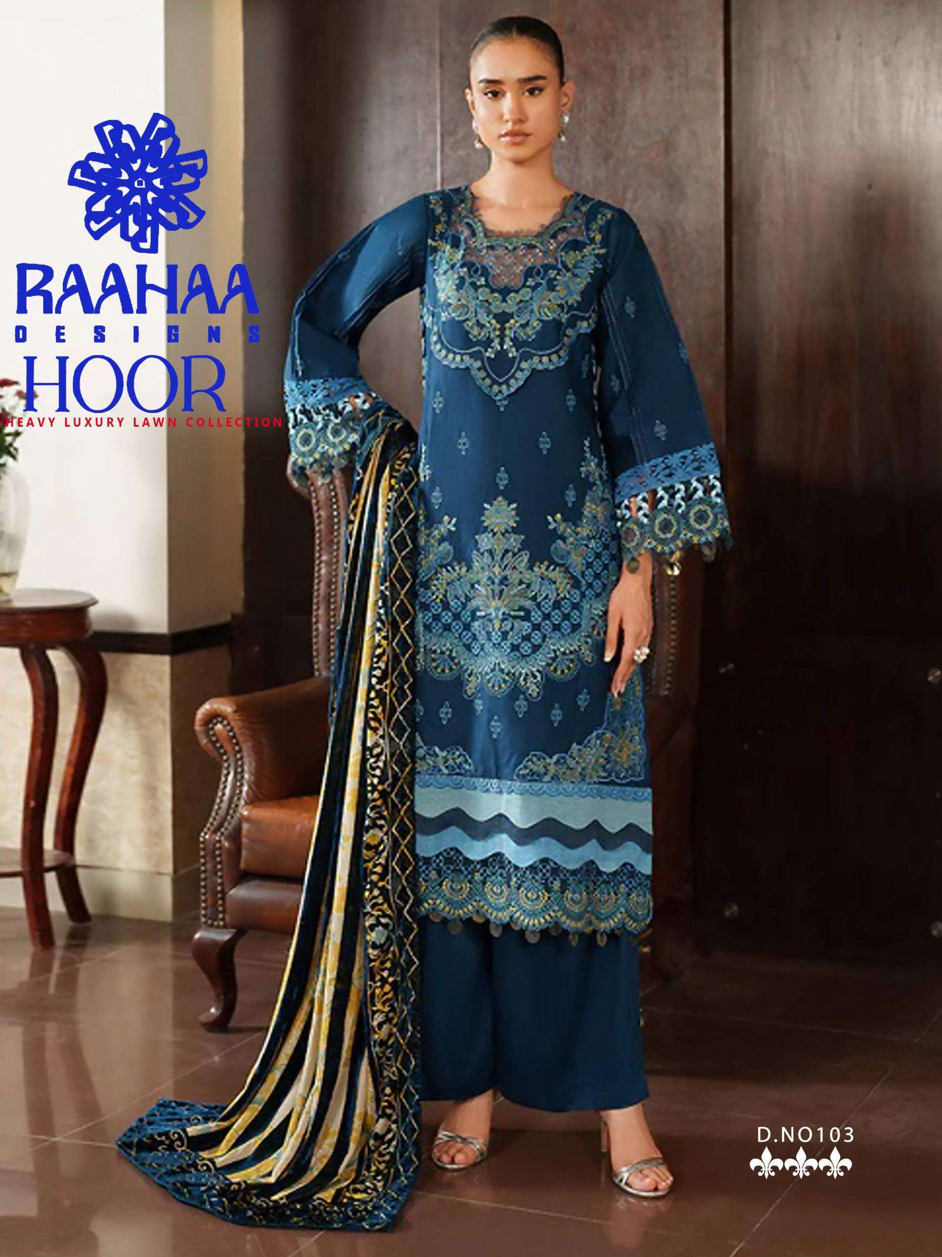 RAHAA DESIGNS HOOR LUXURY LAWN COLLECTION VOL 1 LAWN COTTON DIGITAL PRINT SALWAR SUIT