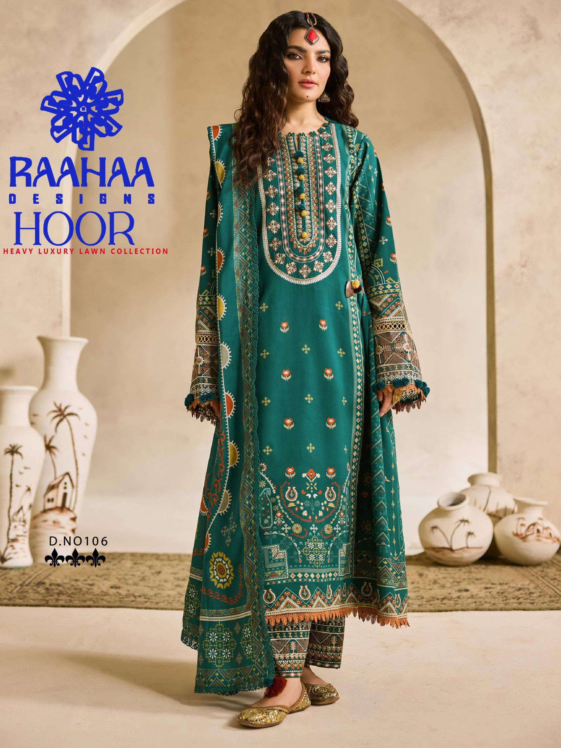 RAHAA DESIGNS HOOR LUXURY LAWN COLLECTION VOL 1 LAWN COTTON DIGITAL PRINT SALWAR SUIT