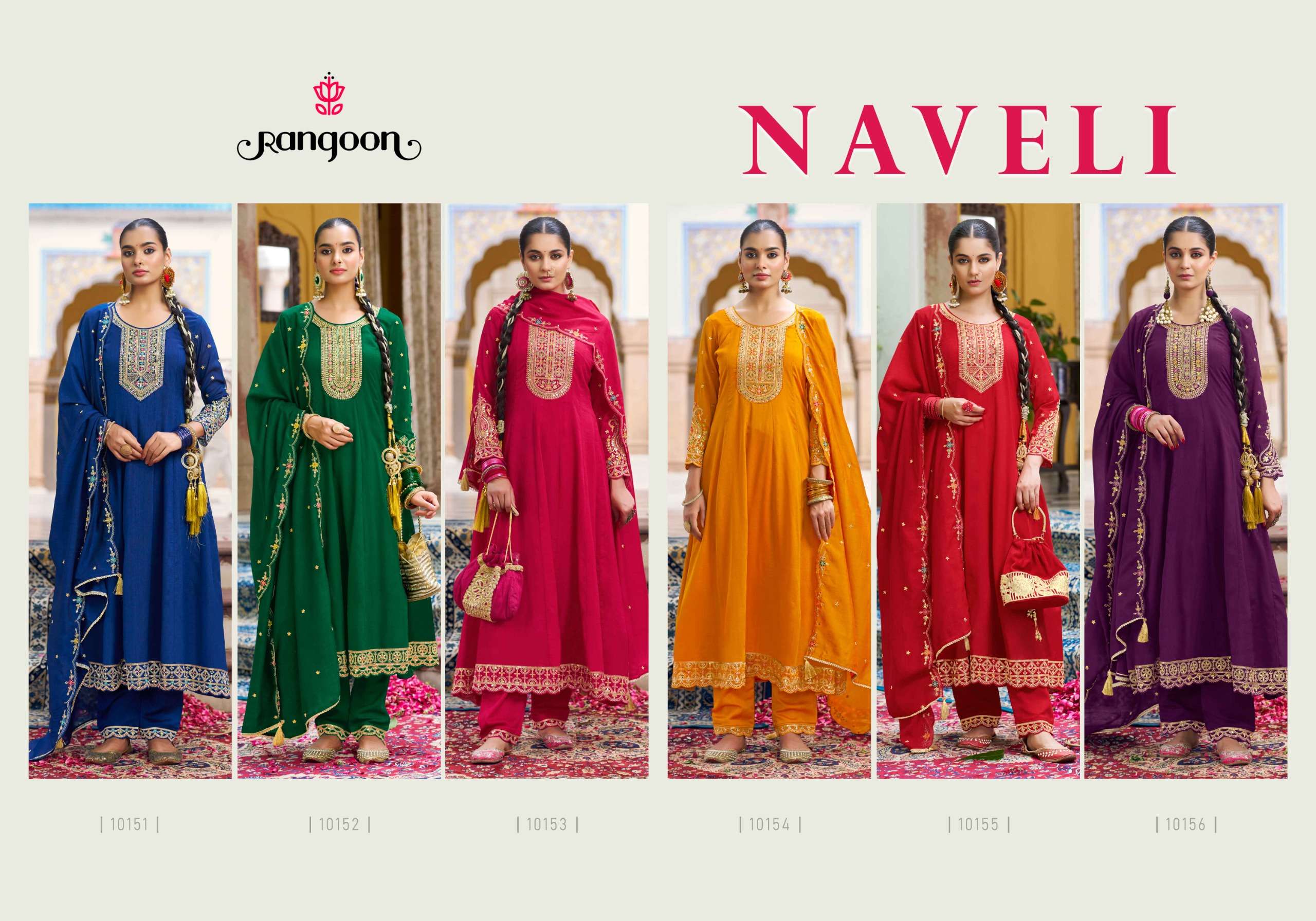 RANGOON NAVELI SILK DESIGNER PARTY WEAR ANARKALI STYLE LADIES SUIT
