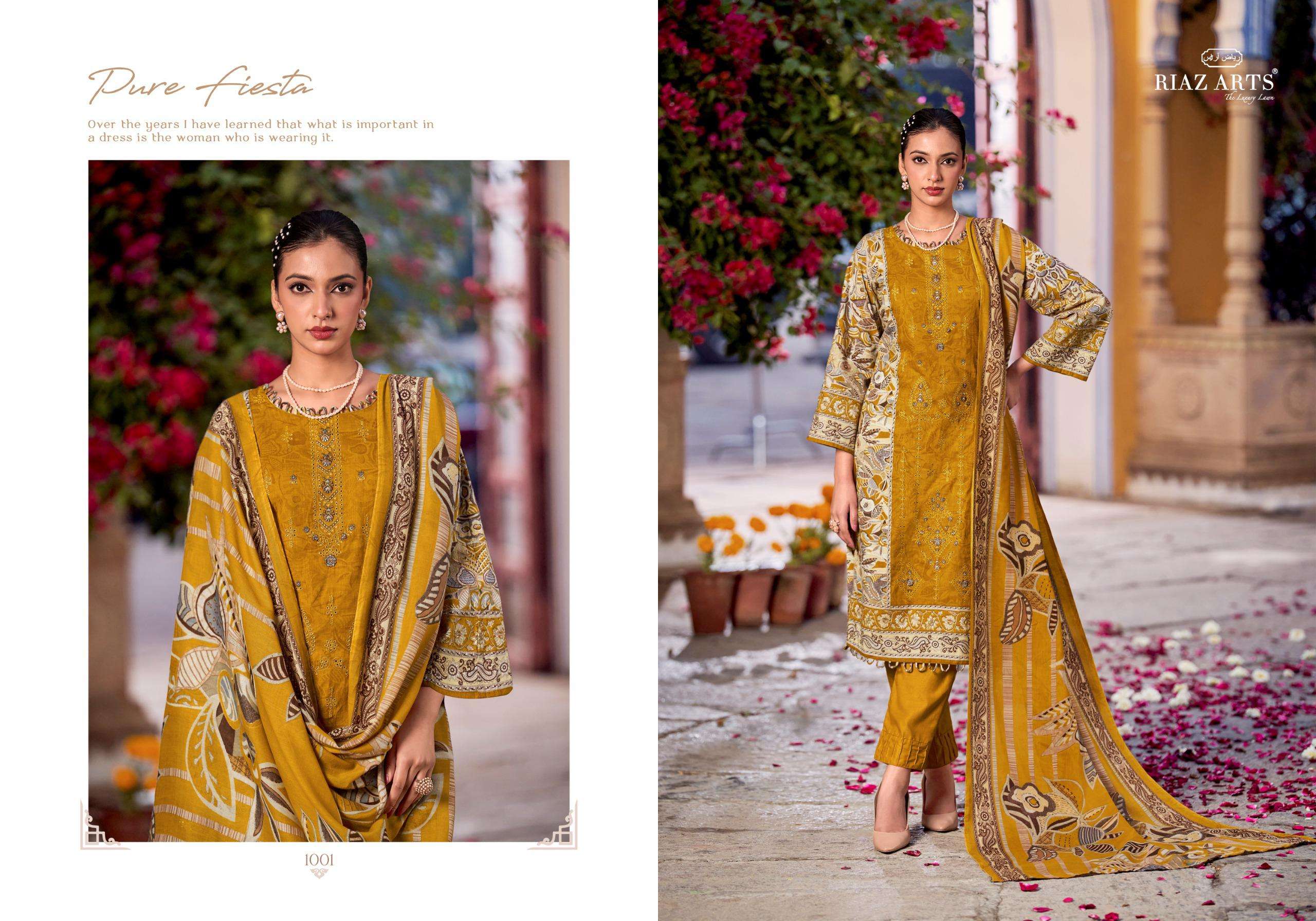 RIAZ ARTS ABU SAEED LAWN COTTON DIGITAL PRINT WITH EMBROIDERY SUIT
