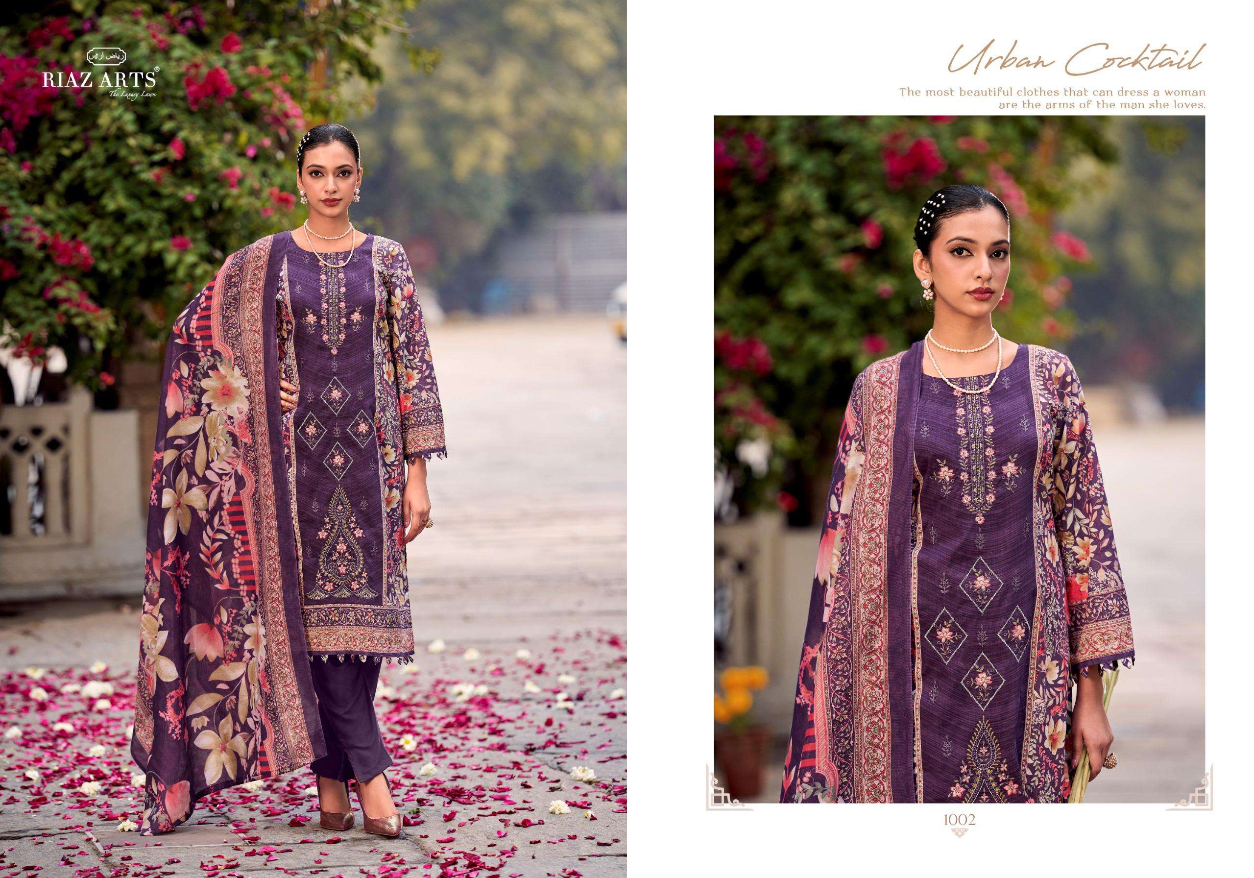 RIAZ ARTS ABU SAEED LAWN COTTON DIGITAL PRINT WITH EMBROIDERY SUIT