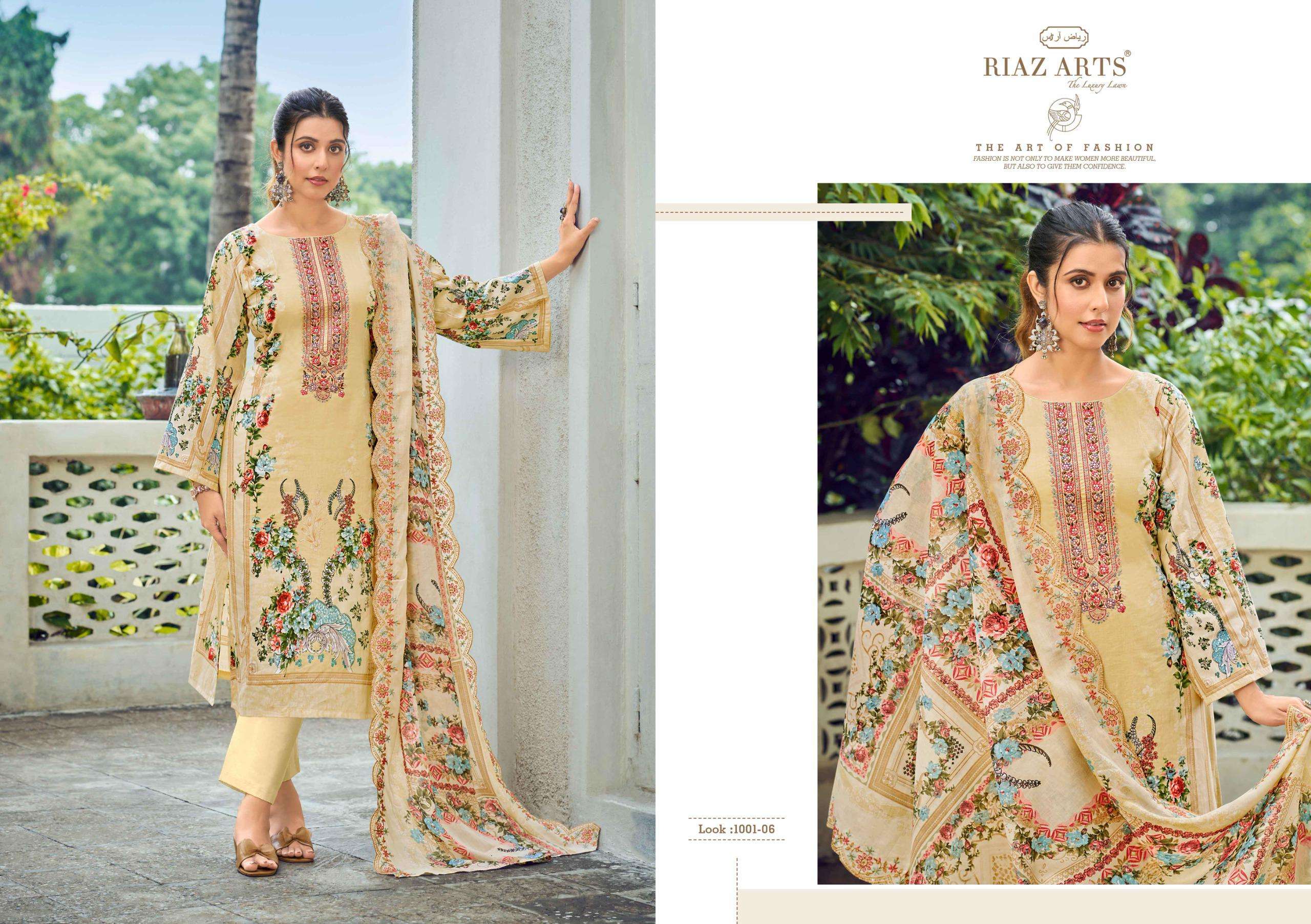 RIAZ ARTS FARAH LAWN COTTON DIGITAL PRINT WITH FANCY EMBROIDERY WORK SUIT