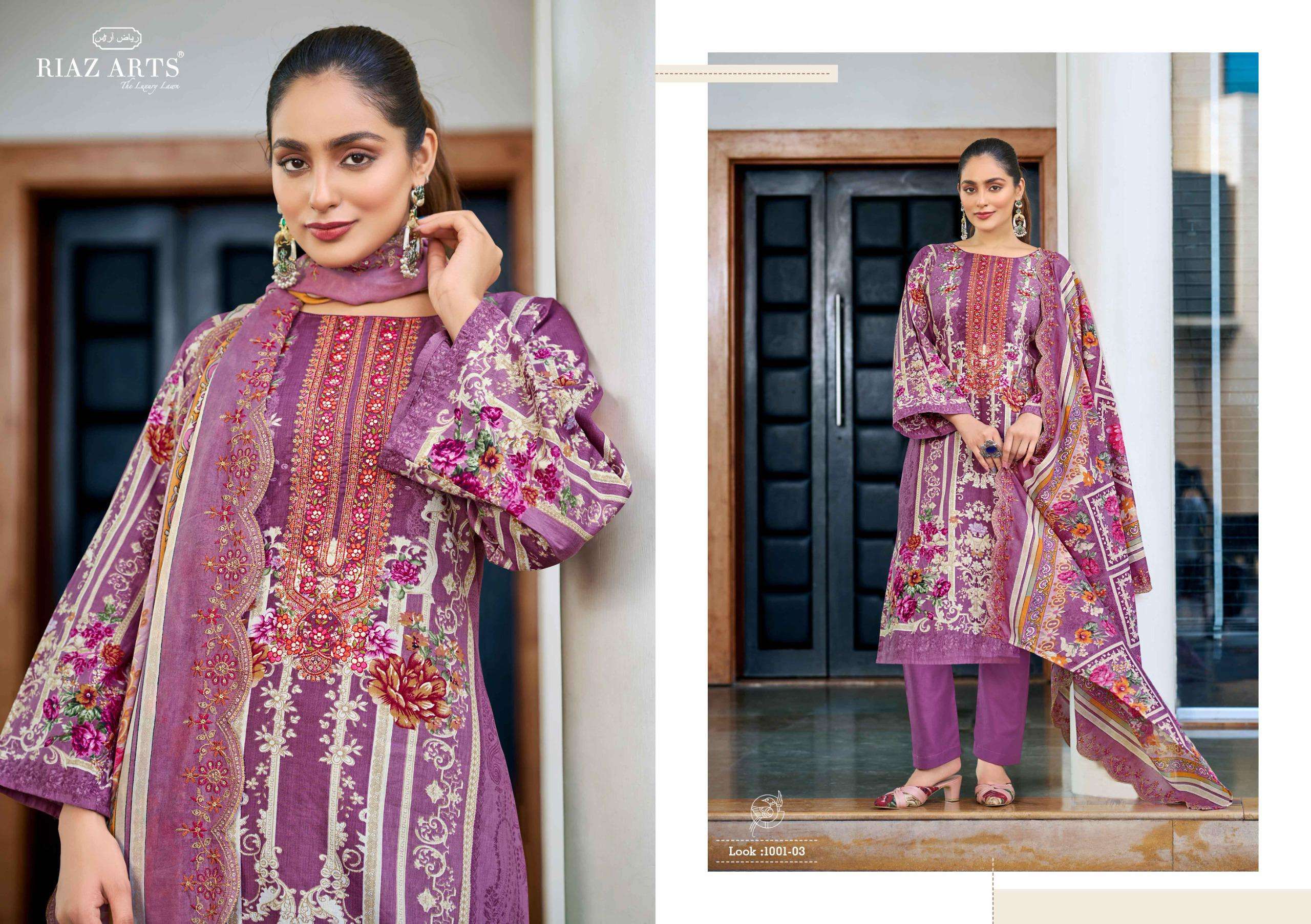 RIAZ ARTS FARAH LAWN COTTON DIGITAL PRINT WITH FANCY EMBROIDERY WORK SUIT