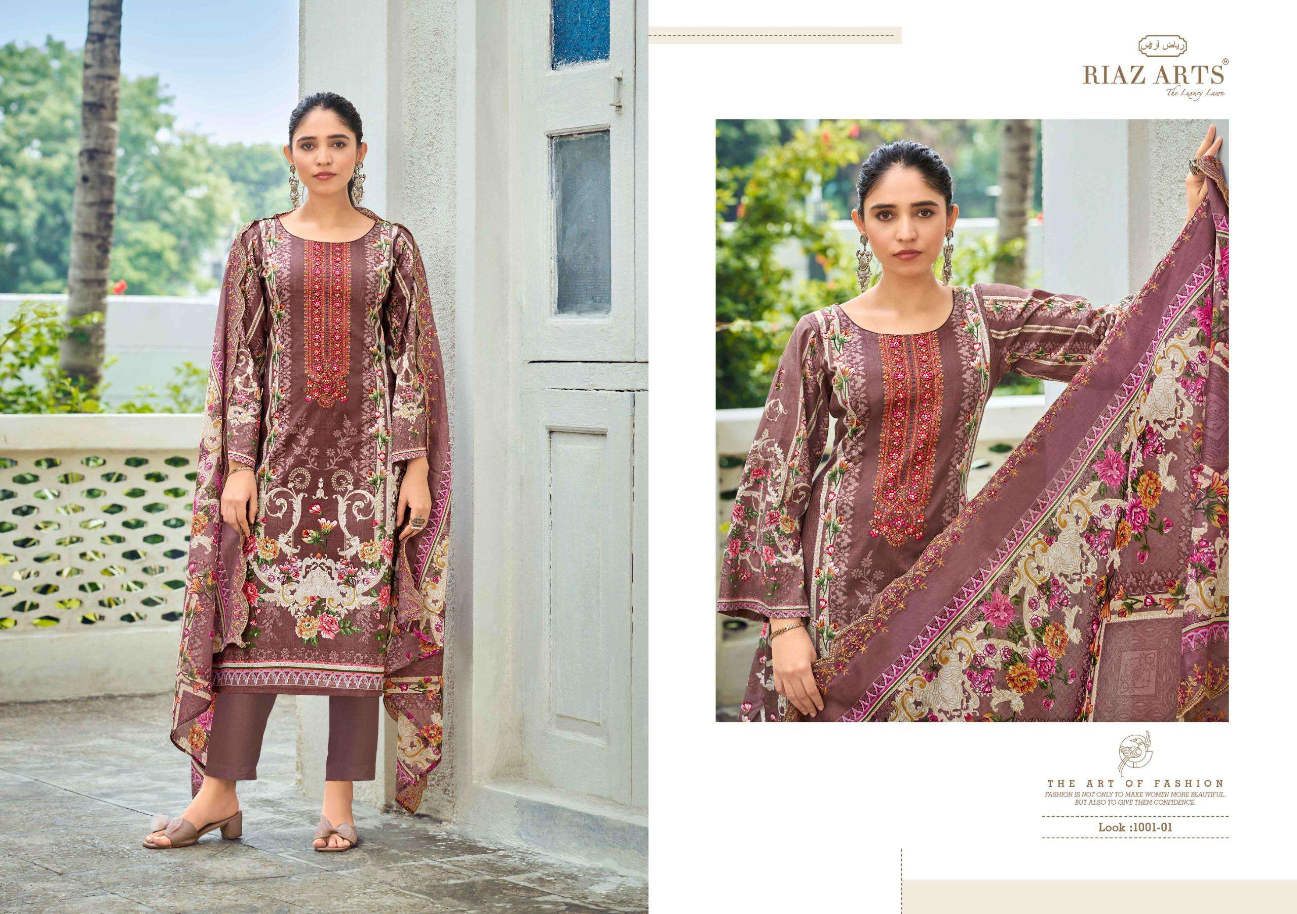 RIAZ ARTS FARAH LAWN COTTON DIGITAL PRINT WITH FANCY EMBROIDERY WORK SUIT