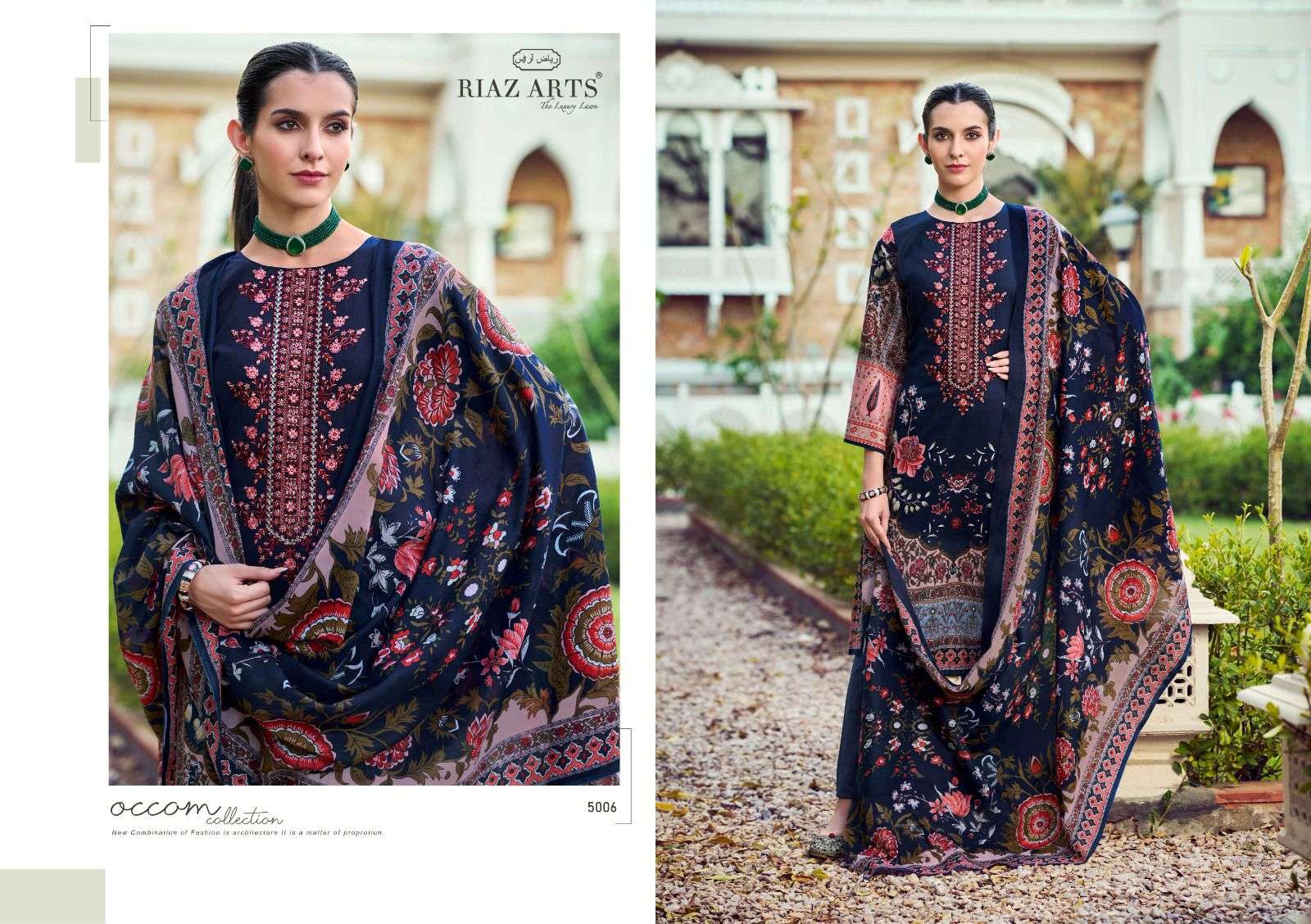 RIAZ ARTS MUSAFIR VOL 21 LAWN COTTON DIGITAL PRINTS WITH FANCY WORK SUIT