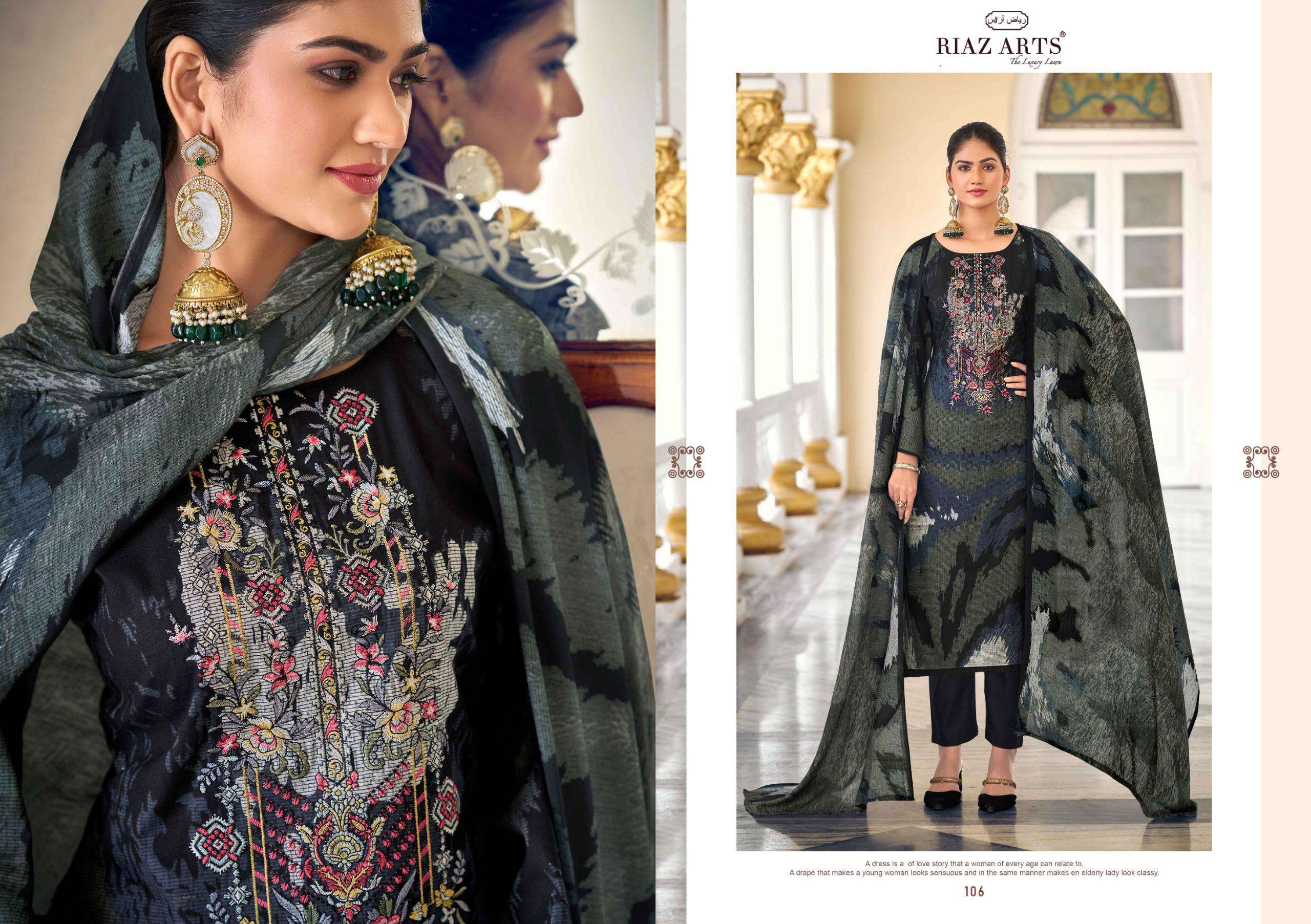 RIAZ ARTS NAWAZISH VOL 2 LAWN COTTON DIGITAL PRINT WITH FANCY EMBROIDERY WORK SUIT
