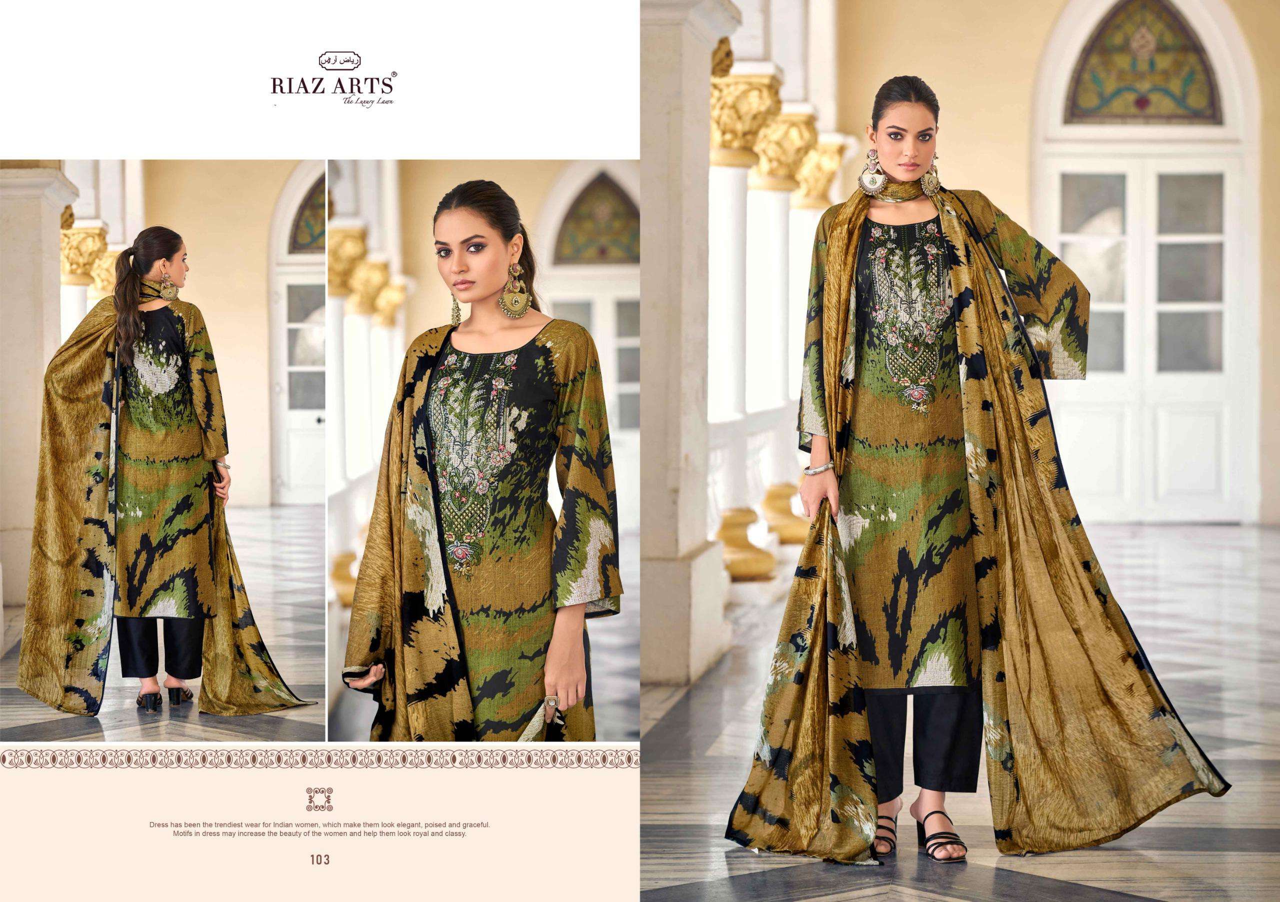 RIAZ ARTS NAWAZISH VOL 2 LAWN COTTON DIGITAL PRINT WITH FANCY EMBROIDERY WORK SUIT
