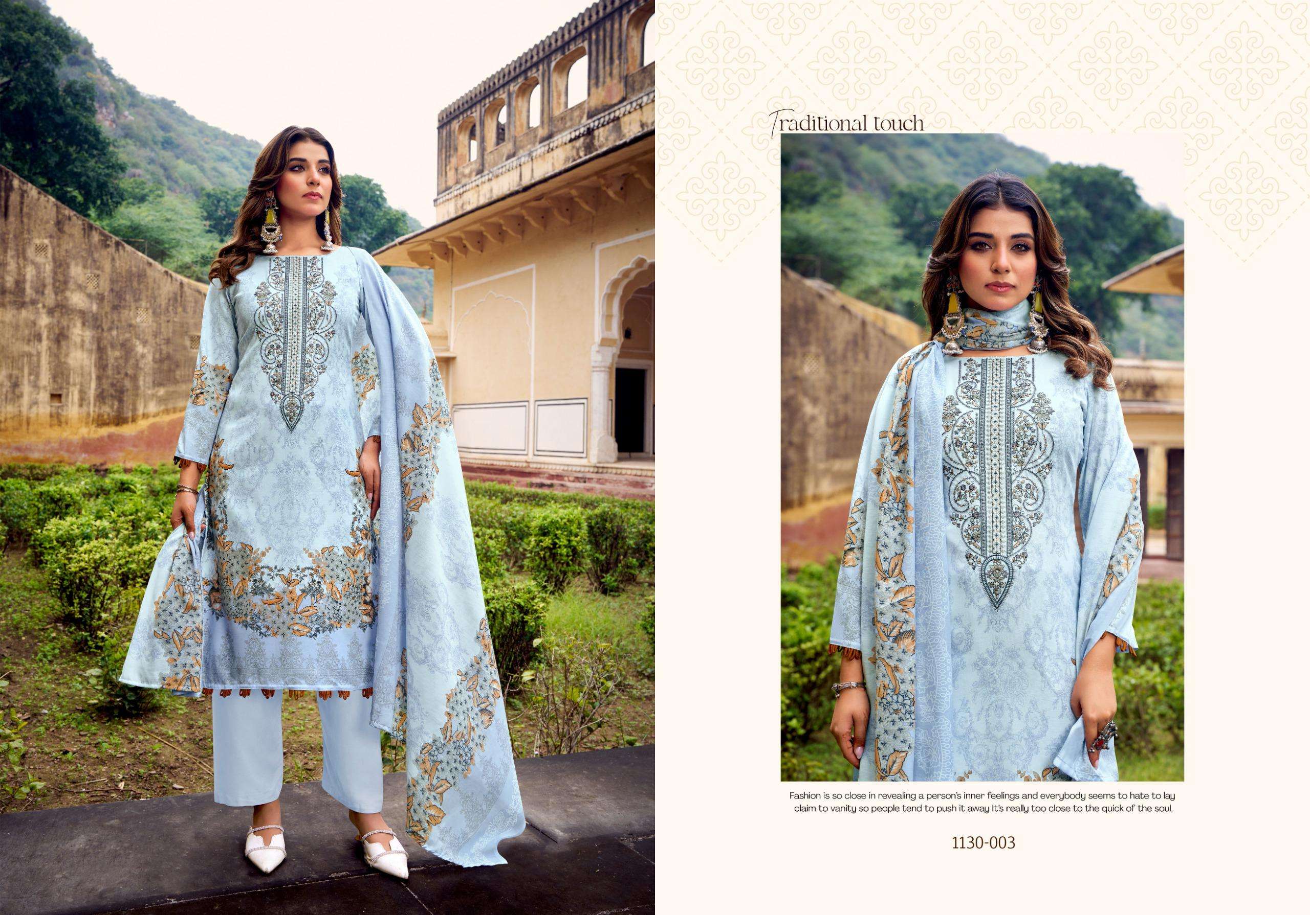 ROMANI AARZU VOL 27 COTTON DIGITAL STYLE PRINT WITH FANCY WORK SUIT
