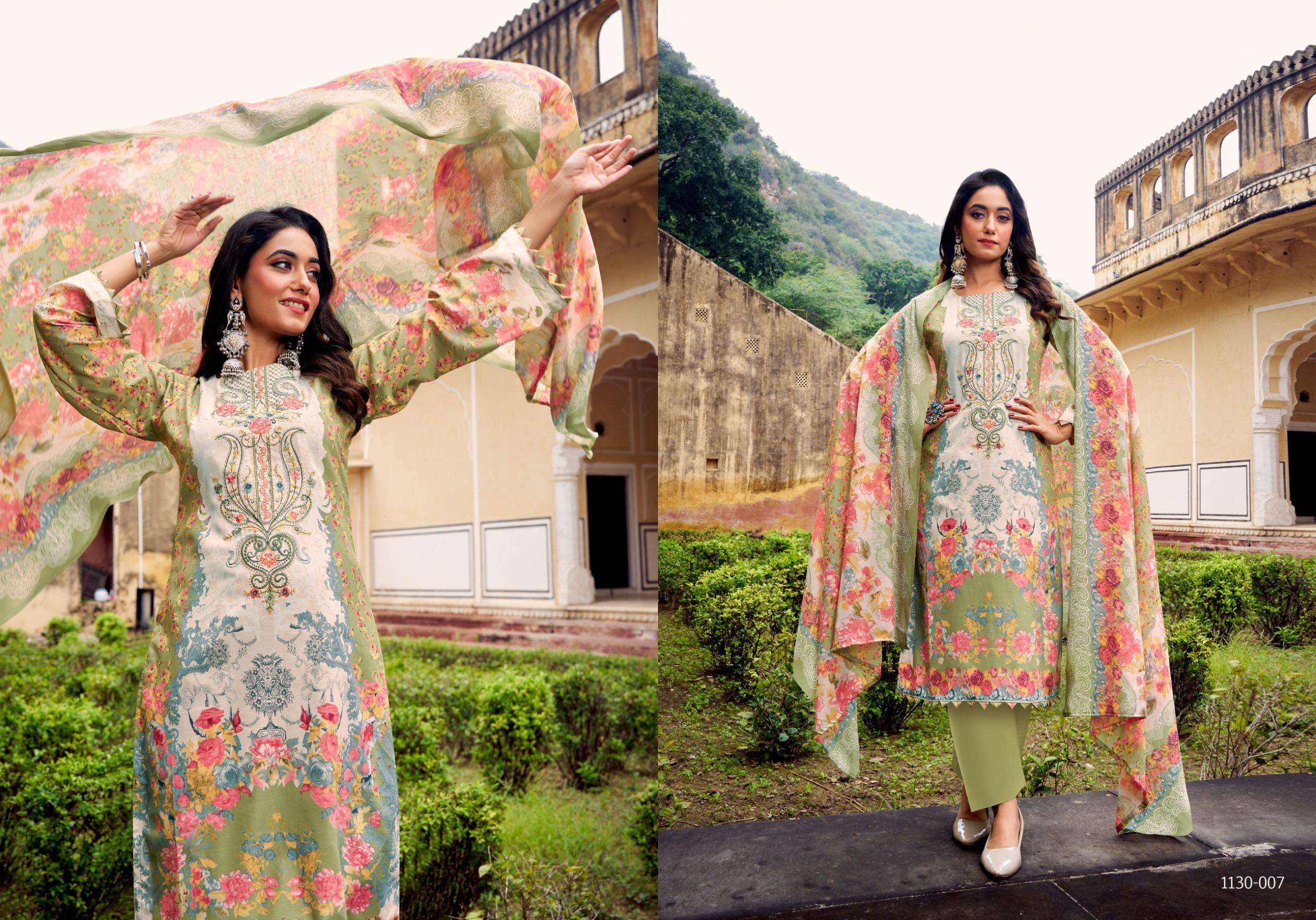 ROMANI AARZU VOL 27 COTTON DIGITAL STYLE PRINT WITH FANCY WORK SUIT