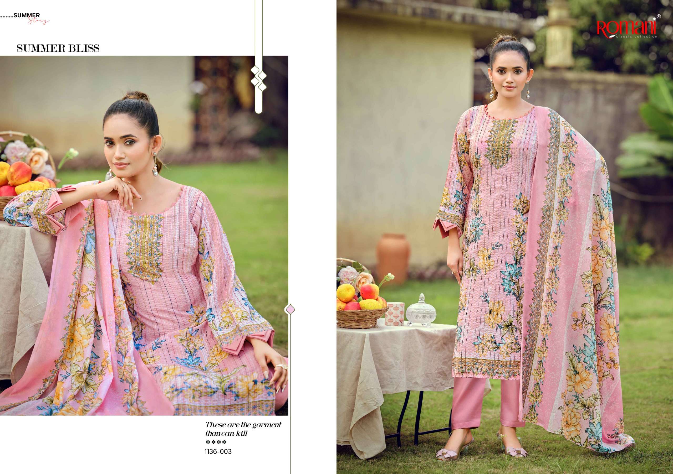 ROMANI RICHA COTTON DIGITAL PRINTS WITH FANCY WORK SUIT