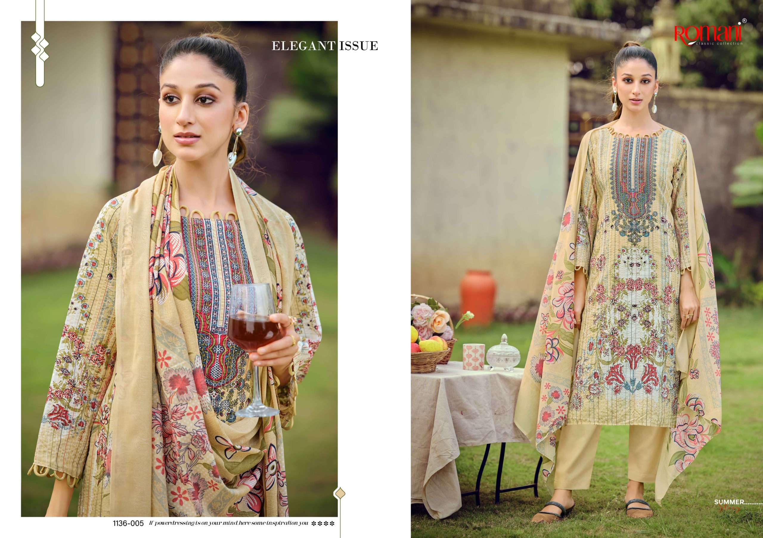 ROMANI RICHA COTTON DIGITAL PRINTS WITH FANCY WORK SUIT