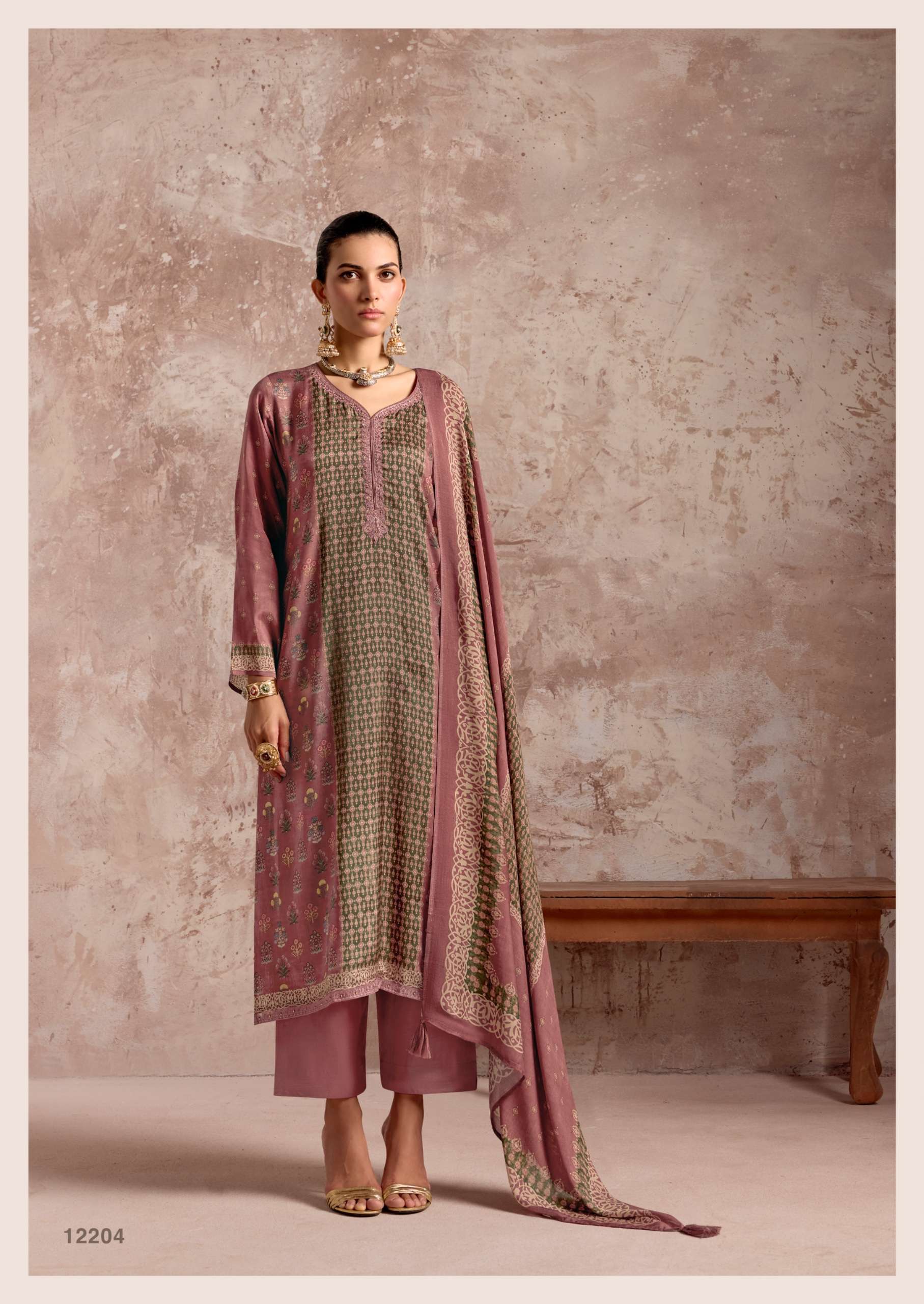 SADHANA FASHION SADIE MUSLIN SILK DIGITAL PRINT WITH FANCY WORK SUIT