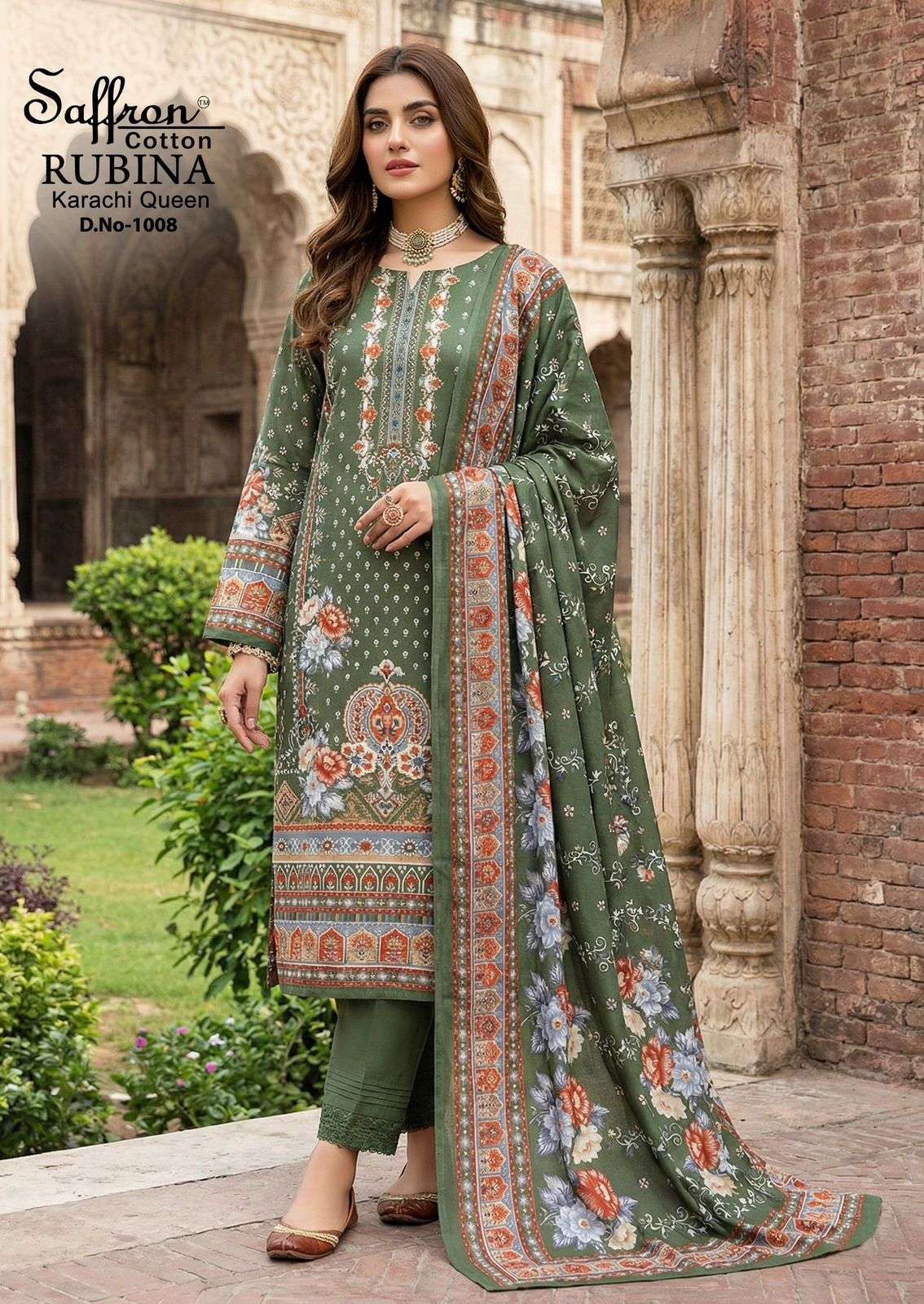 SAFFRON COTTON RUBINA KARACHI QUEEN COTTON DIGITAL PRINTS SALWAR SUIT