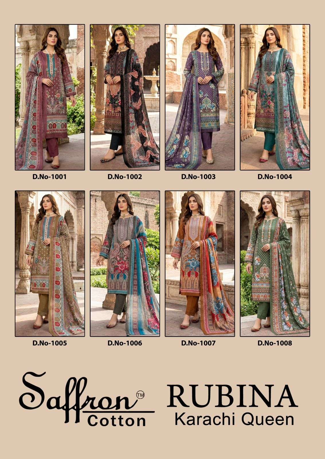 SAFFRON COTTON RUBINA KARACHI QUEEN COTTON DIGITAL PRINTS SALWAR SUIT