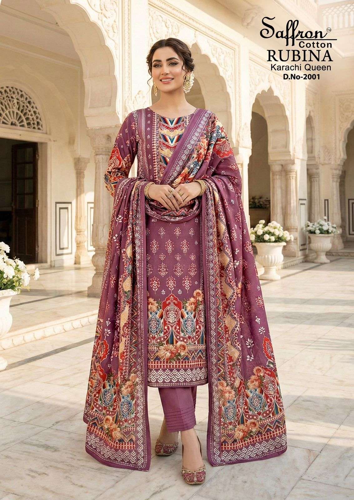 SAFFRON COTTON RUBINA KARACHI QUEEN VOL 2 COTTON DIGITAL PRINTS SALWAR SUIT