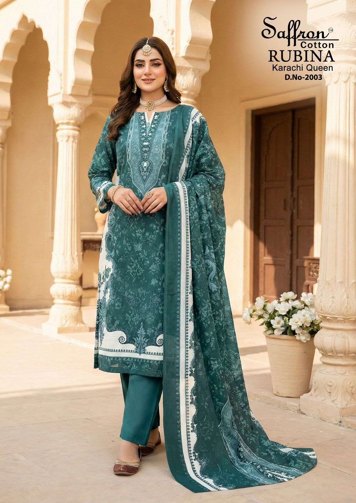 SAFFRON COTTON RUBINA KARACHI QUEEN VOL 2 COTTON DIGITAL PRINTS SALWAR SUIT