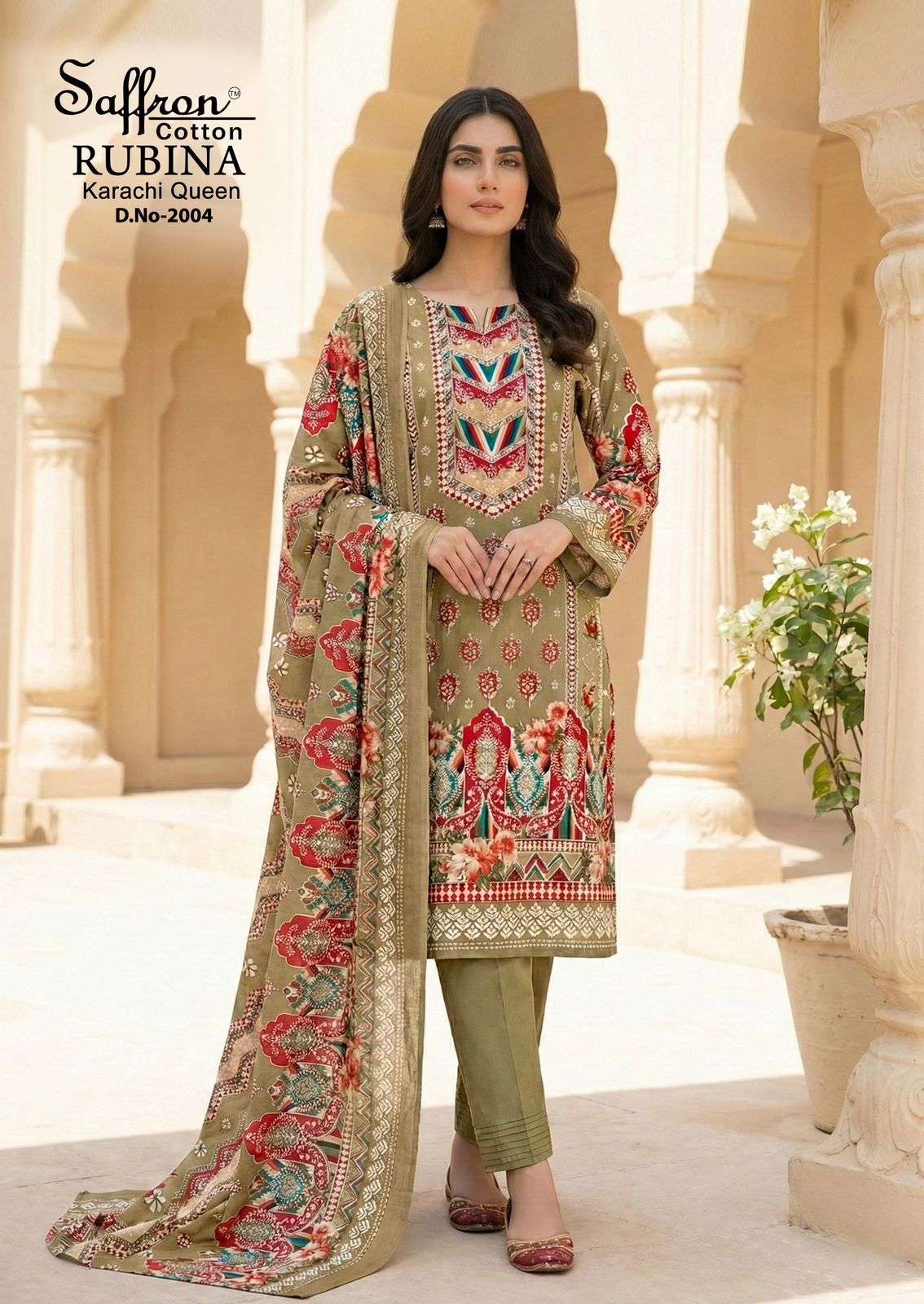 SAFFRON COTTON RUBINA KARACHI QUEEN VOL 2 COTTON DIGITAL PRINTS SALWAR SUIT