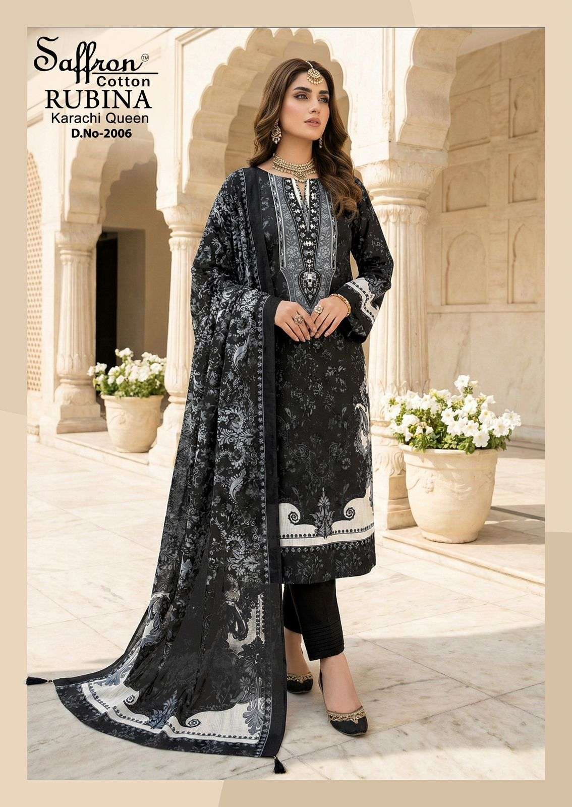 SAFFRON COTTON RUBINA KARACHI QUEEN VOL 2 COTTON DIGITAL PRINTS SALWAR SUIT