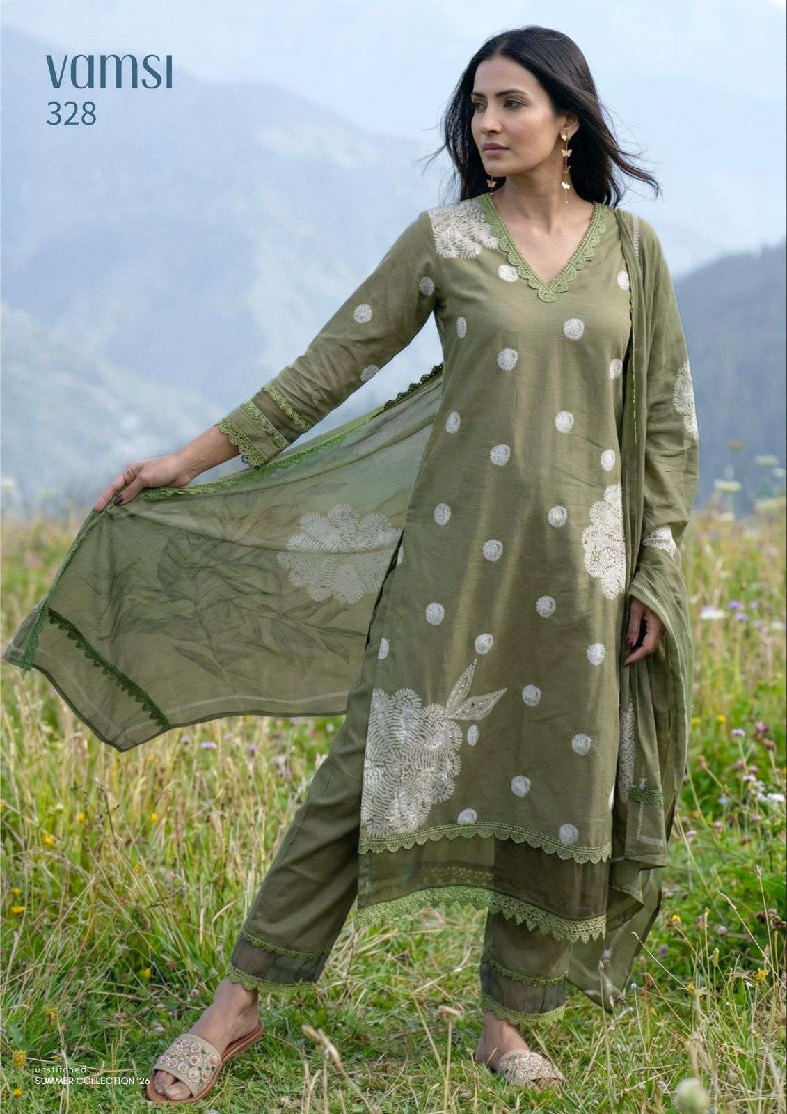 SAHIBA VAMSI LAWN COTTON DIGITAL PRINT WITH FANCY EMBROIDERY DESIGNER WORK SUIT