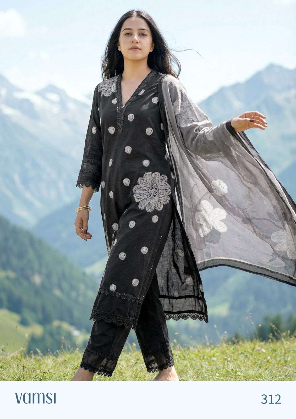 SAHIBA VAMSI LAWN COTTON DIGITAL PRINT WITH FANCY EMBROIDERY DESIGNER WORK SUIT