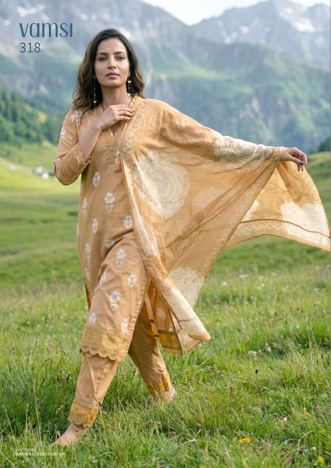 SAHIBA VAMSI LAWN COTTON DIGITAL PRINT WITH FANCY EMBROIDERY DESIGNER WORK SUIT