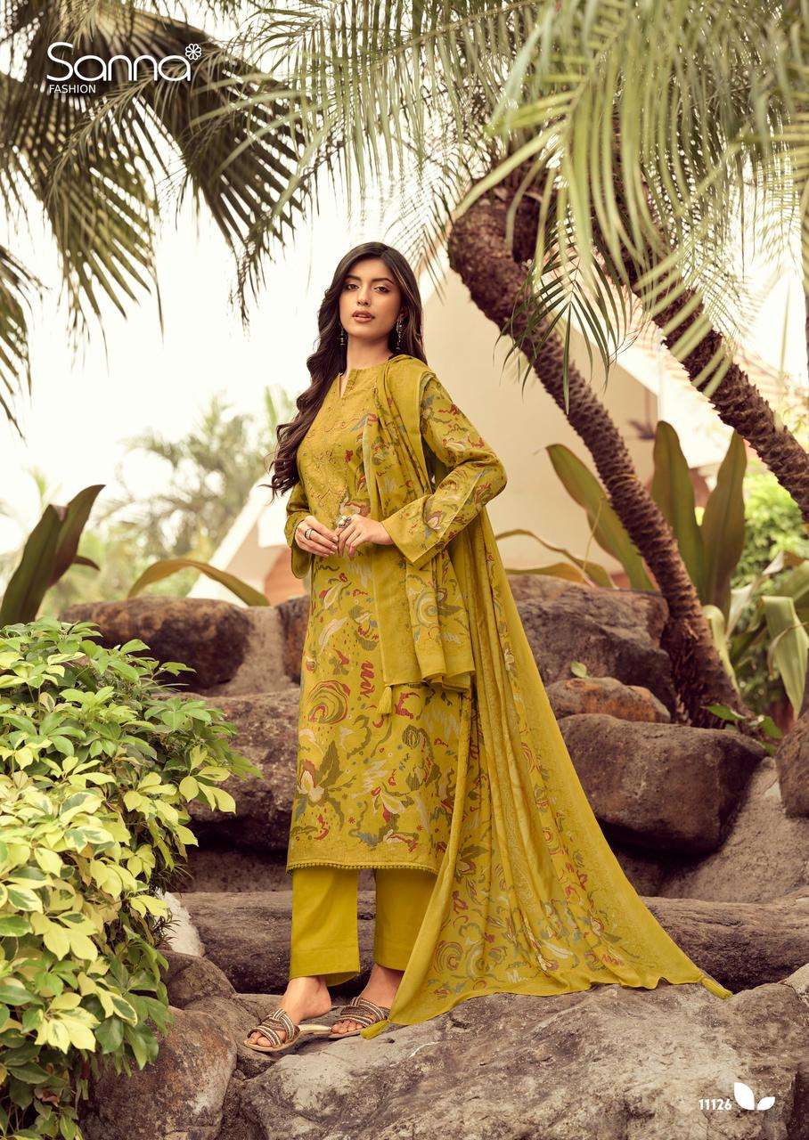 SANNA FASHION LEIF JAM COTTON DIGITAL PRINT WITH FANCY WORK SUIT