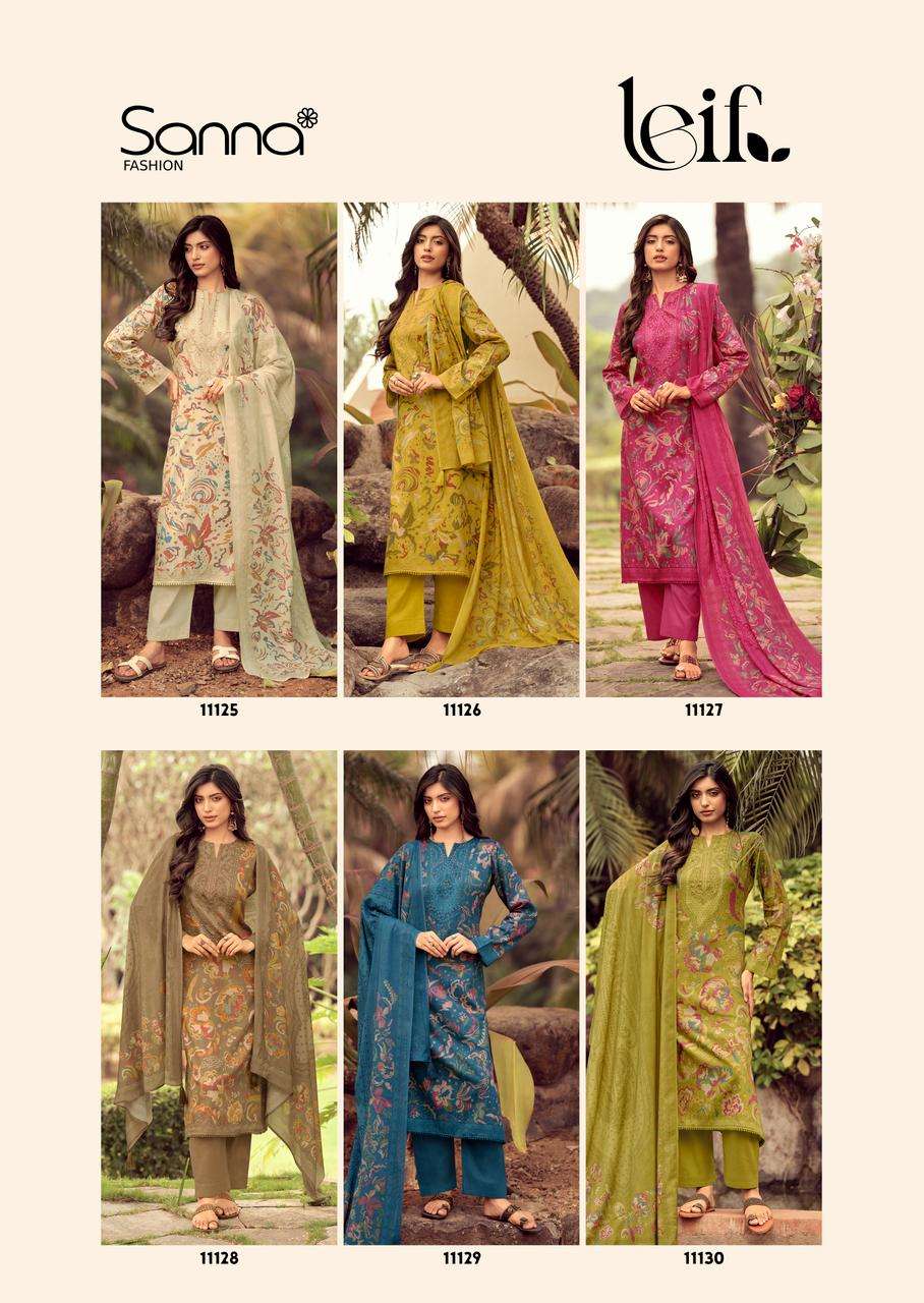 SANNA FASHION LEIF JAM COTTON DIGITAL PRINT WITH FANCY WORK SUIT