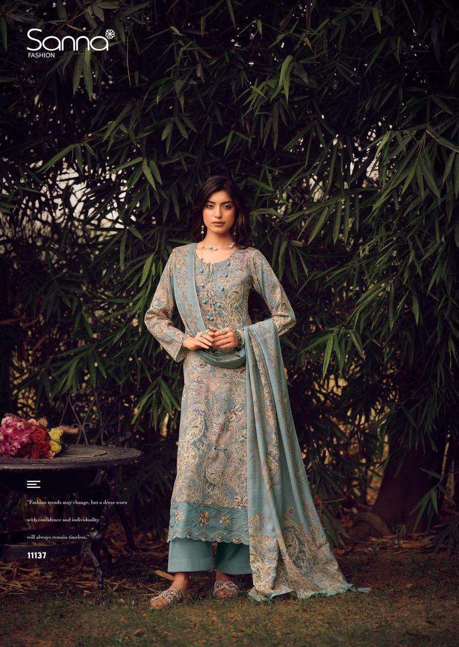 SANNA FASHION QUEEN PINK JAM COTTON DIGITAL PRINTS WITH EMBROIDERY WORK SUIT