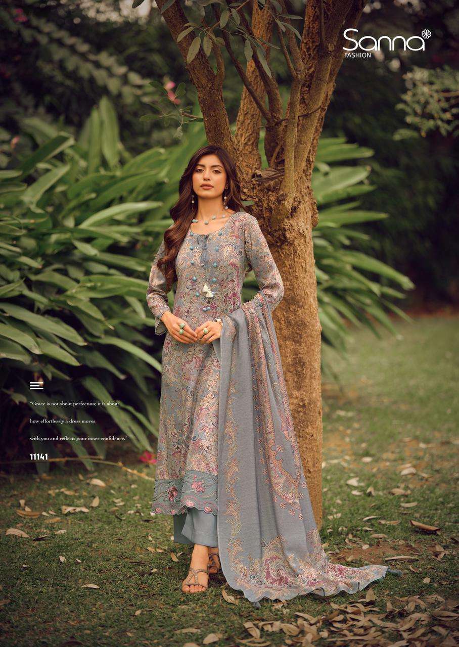 SANNA FASHION QUEEN PINK JAM COTTON DIGITAL PRINTS WITH EMBROIDERY WORK SUIT